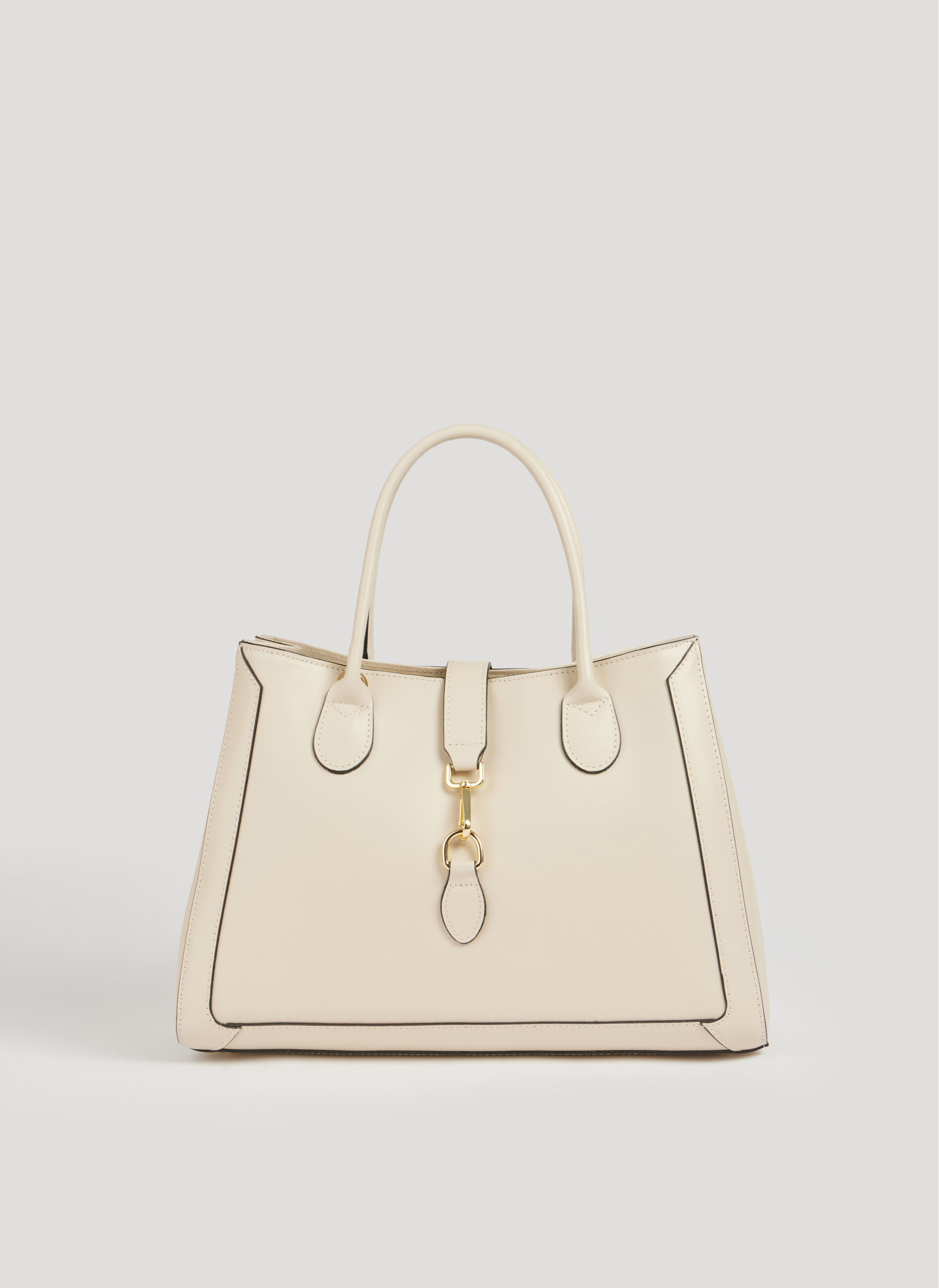 Chloe-taske i poleret læder – beige
