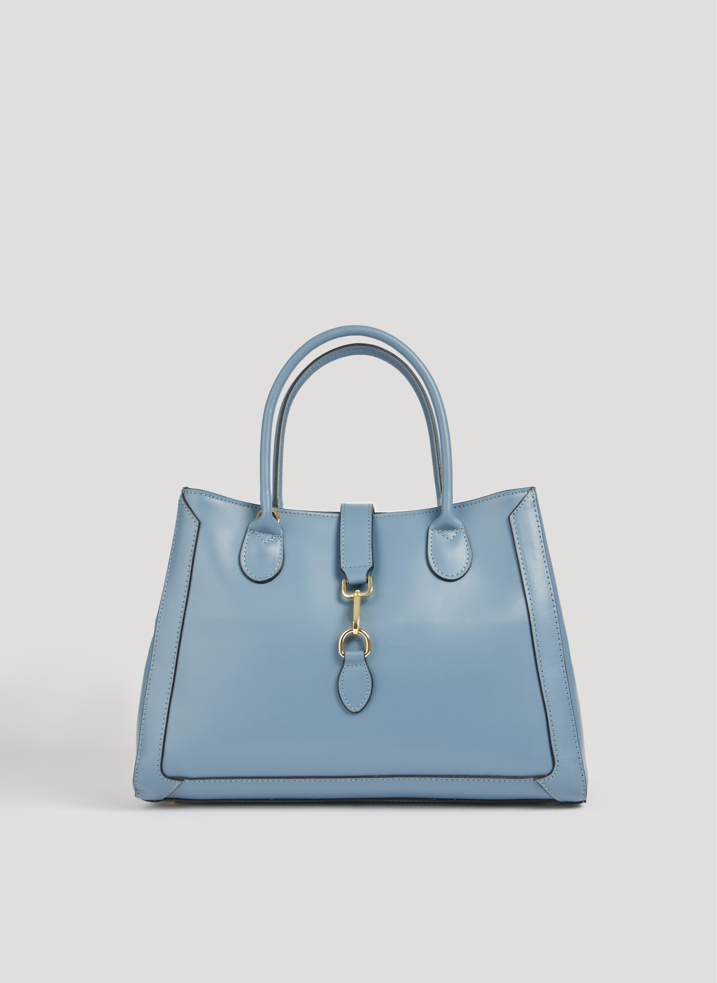 Chloe-taske i poleret læder – denim