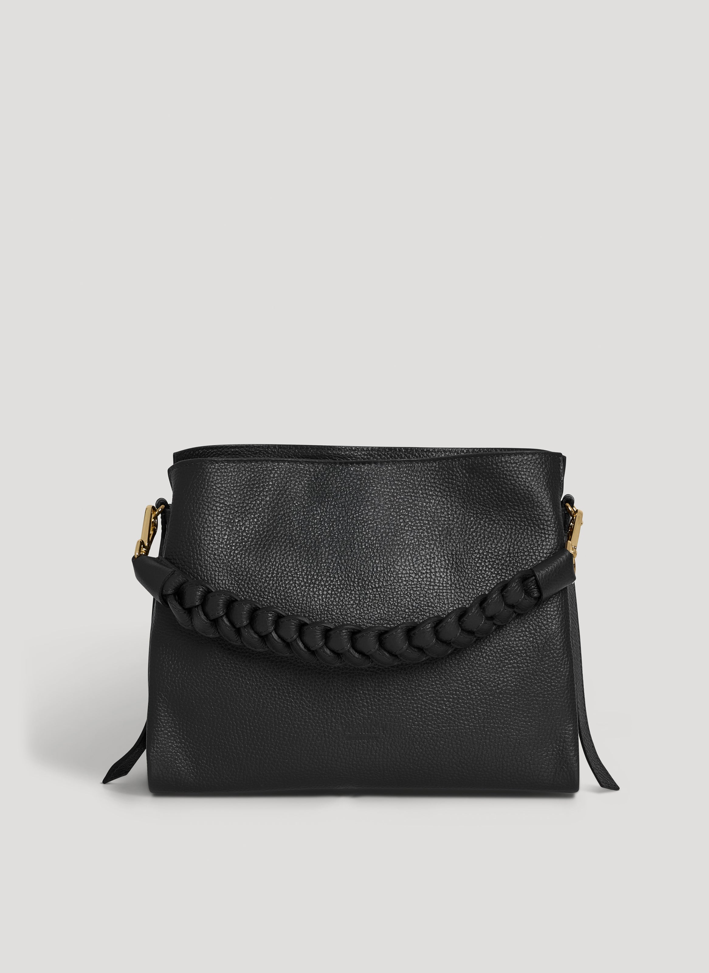 Braid-taske i Dollaro-kalveskind – sort