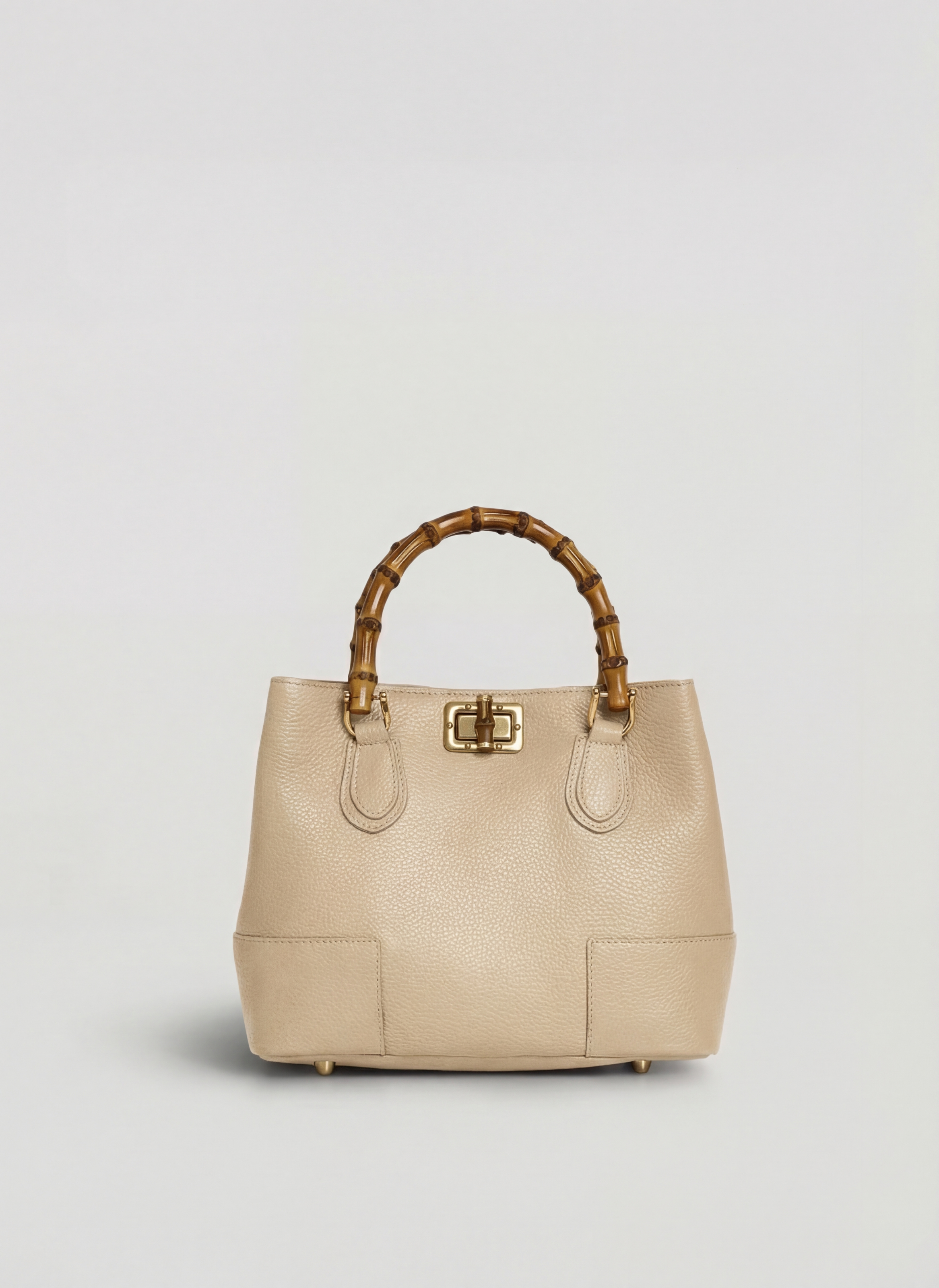 Bamboo Babe Media-taske i Dollaro-kalveskind – beige