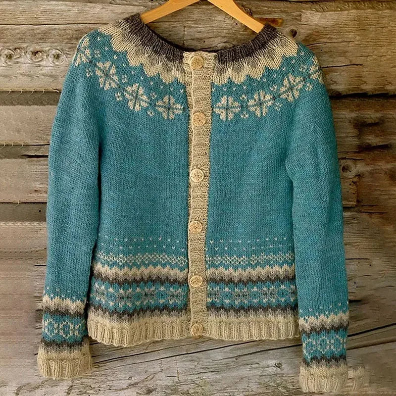 Cassandra | Vintage Island-Strikjakke