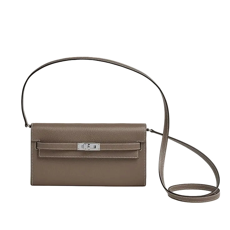 Signaturclutch taupe