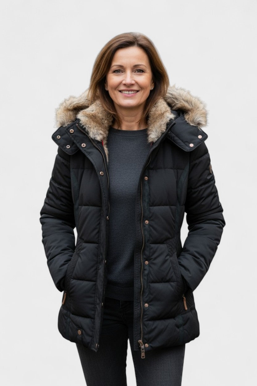 Thilde™ | Frakke med blødt pelsfor