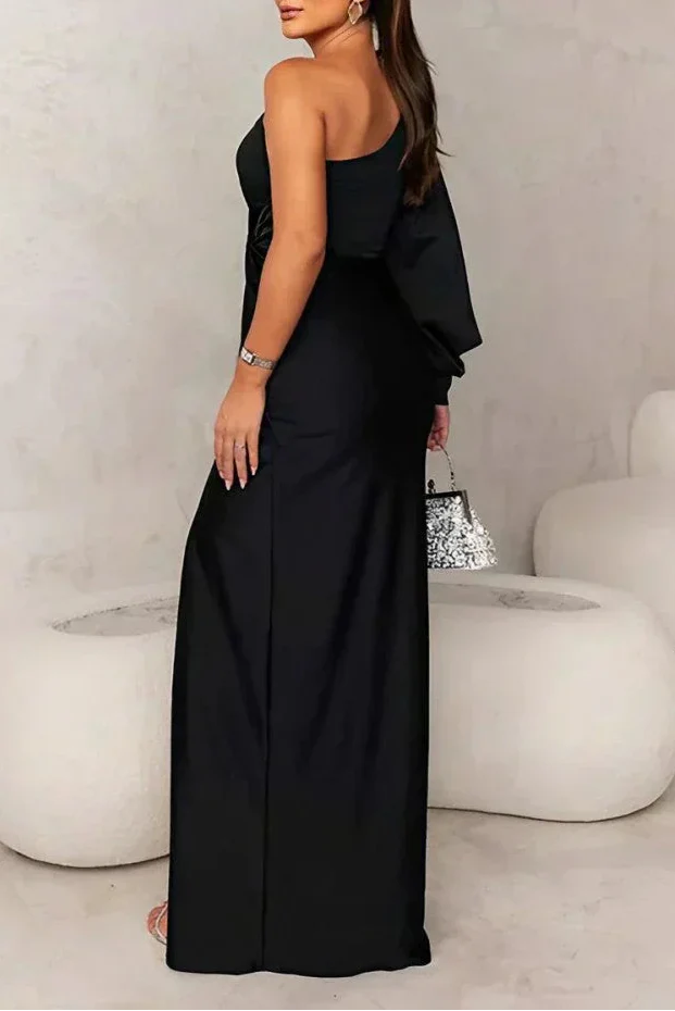 Riley™ - One-shoulder aftenkjole