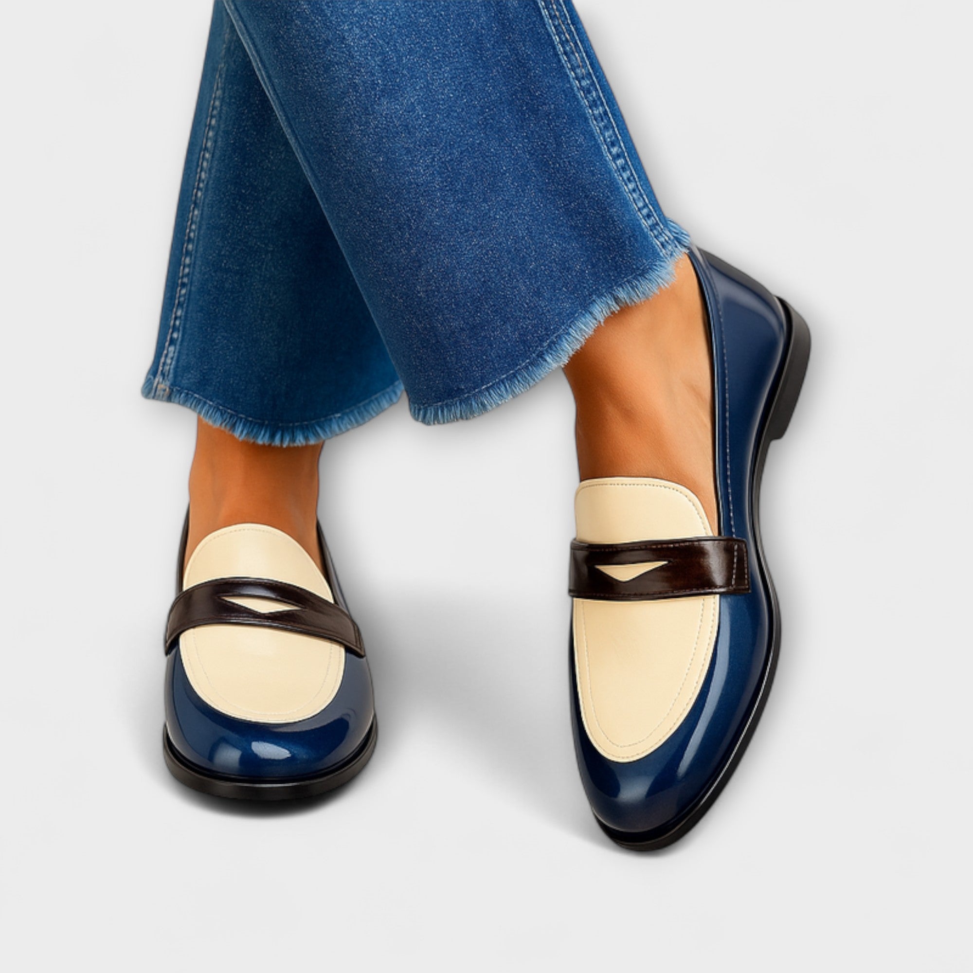 Claudia | Loafers af contraste