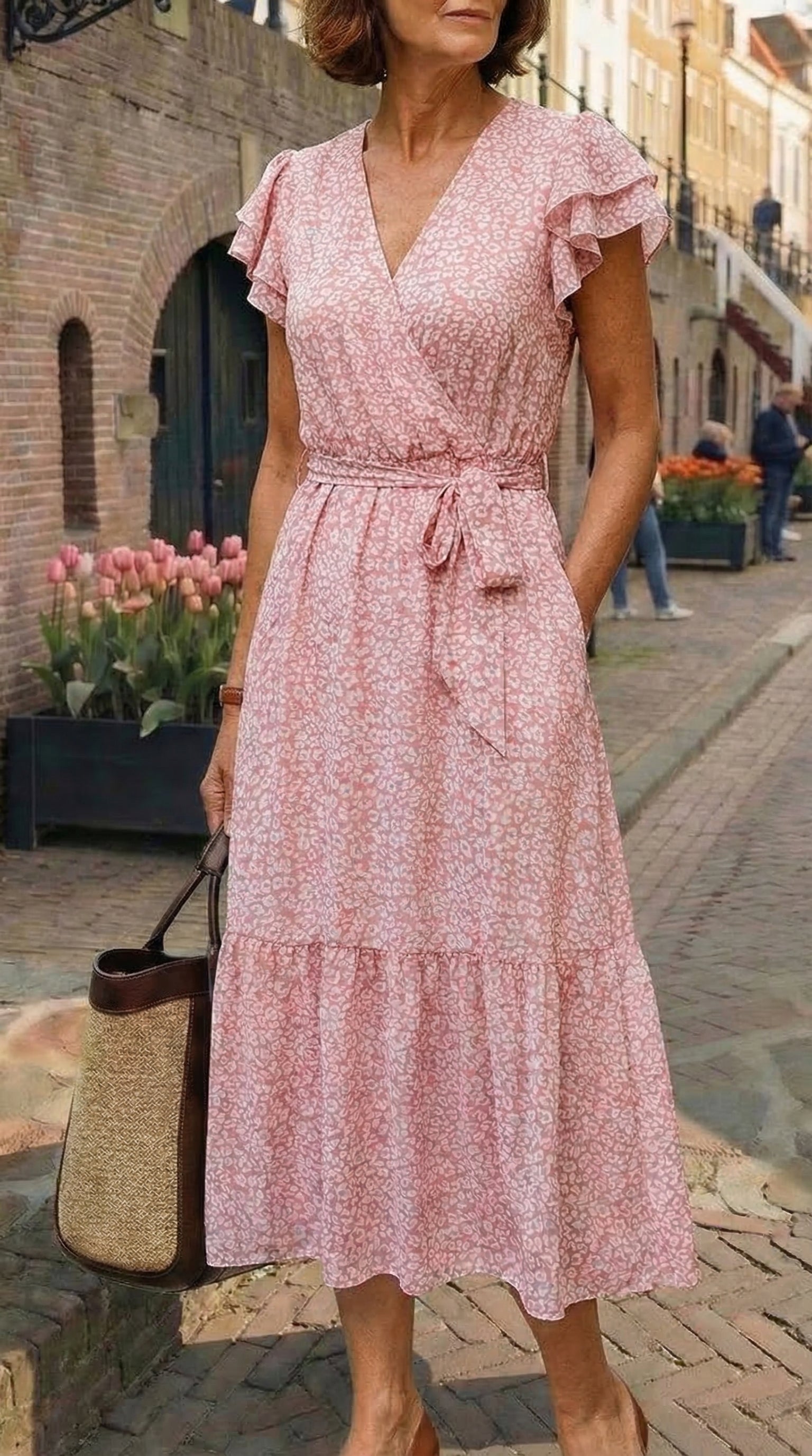 Eva | Elegant blomstret kjole