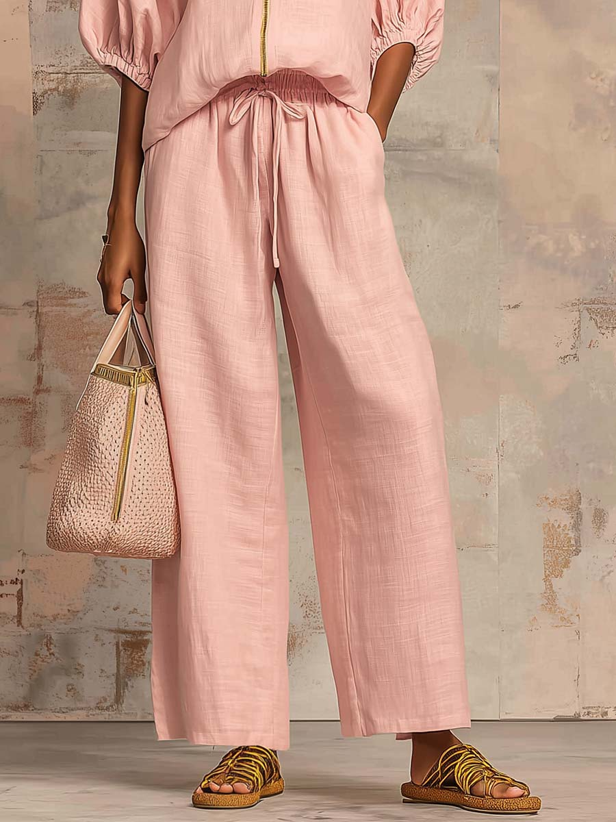 Enrichetta™ – Casual elegant sæt med bluse og bukser