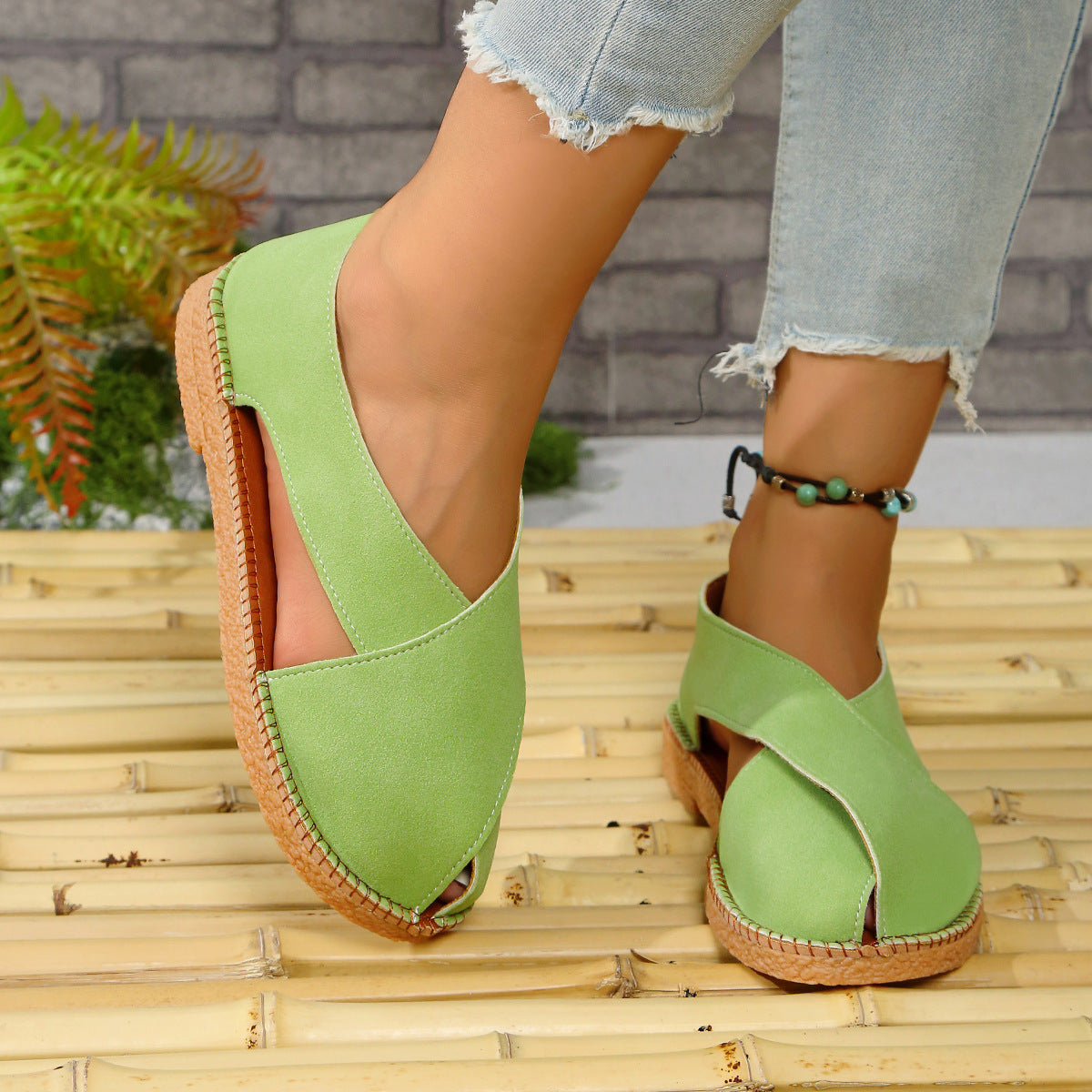 Komfortable damesandaler med lukket tå – lette slip-on sommersko