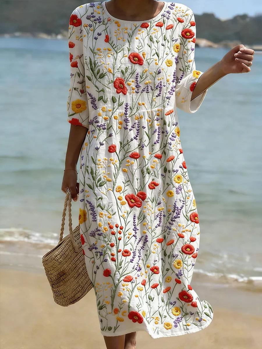 Nicole - Elegant blomsterkjole