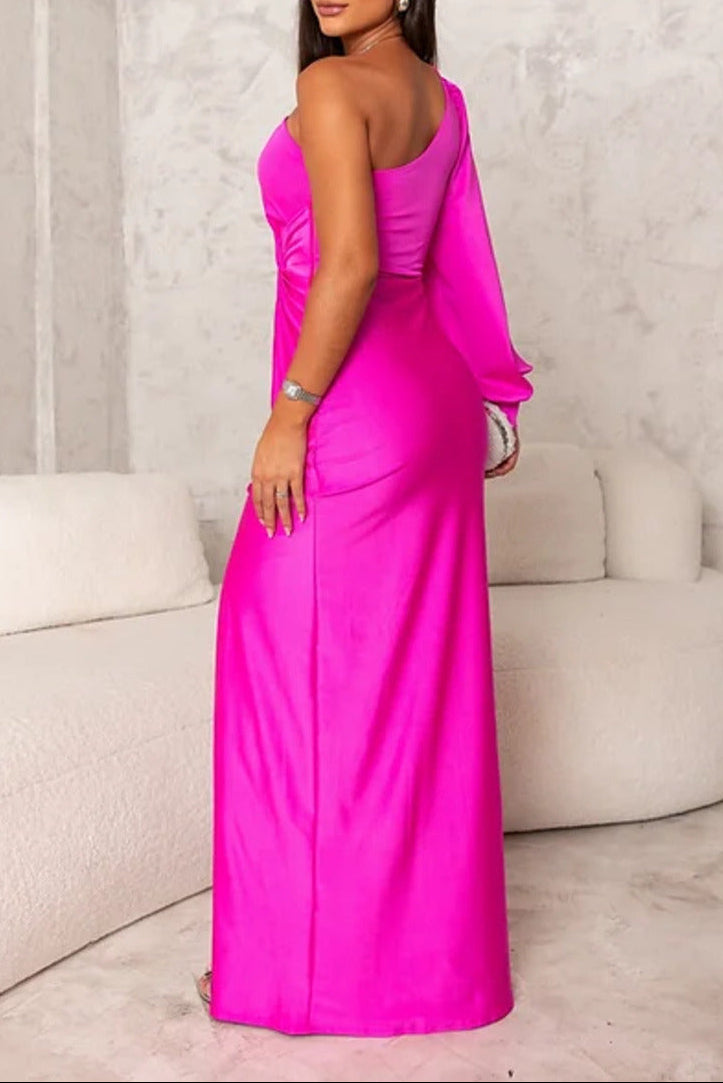Riley™ - One-shoulder aftenkjole