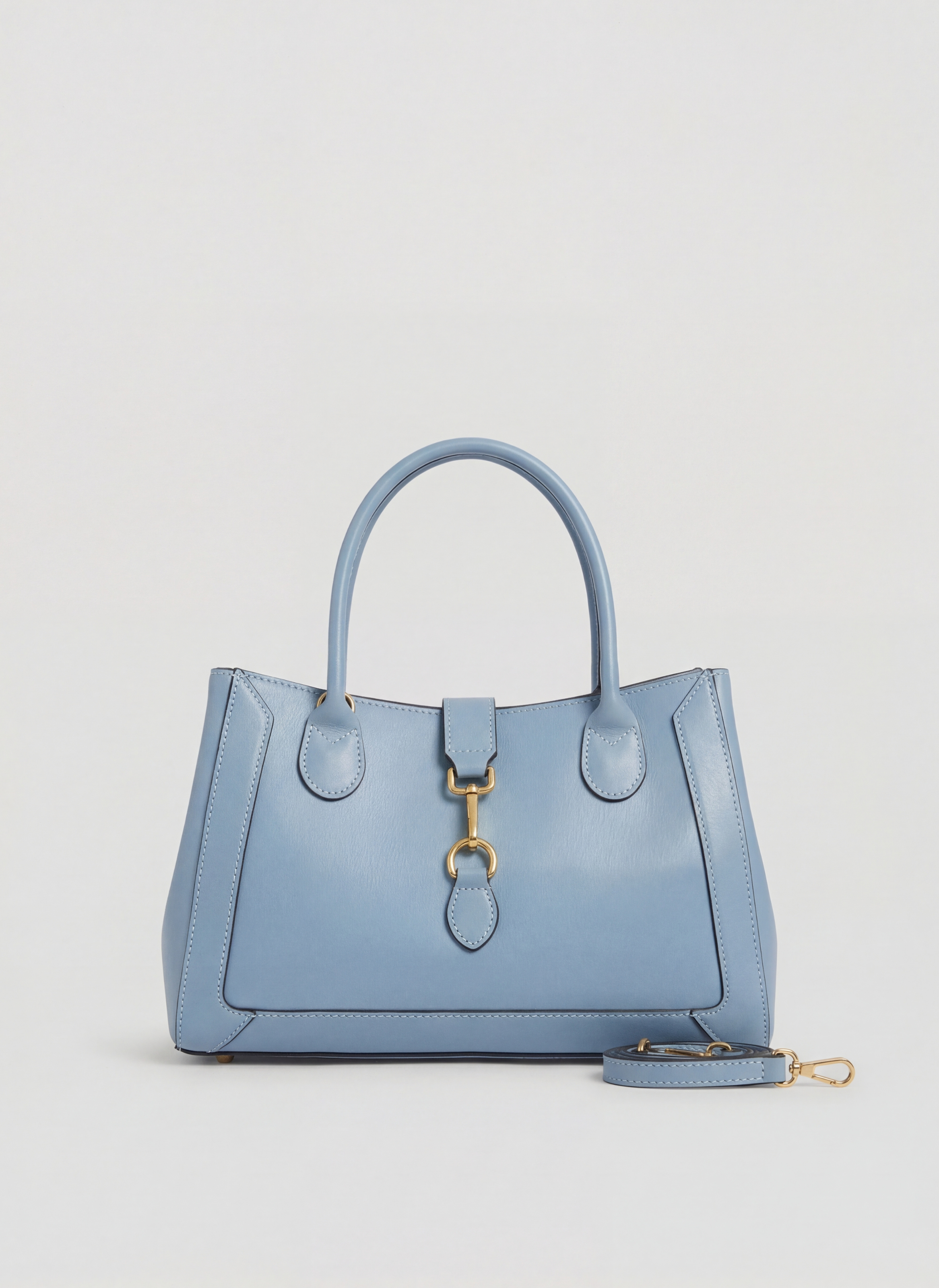 Chloe Media-taske i poleret læder – denim