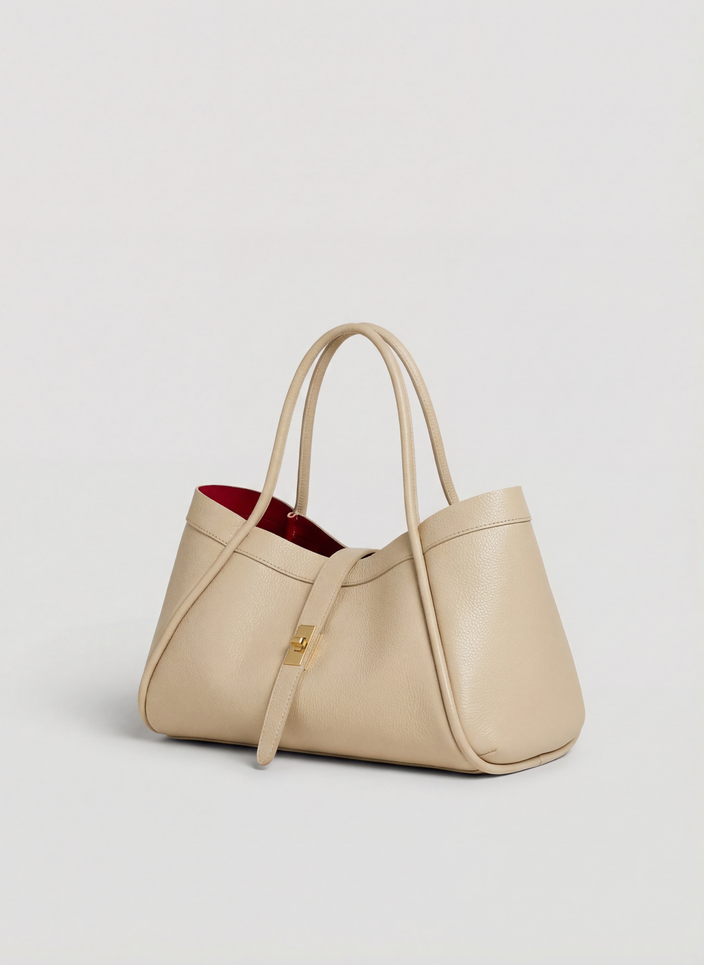 Mayfair-taske i Togo-kalveskind – beige
