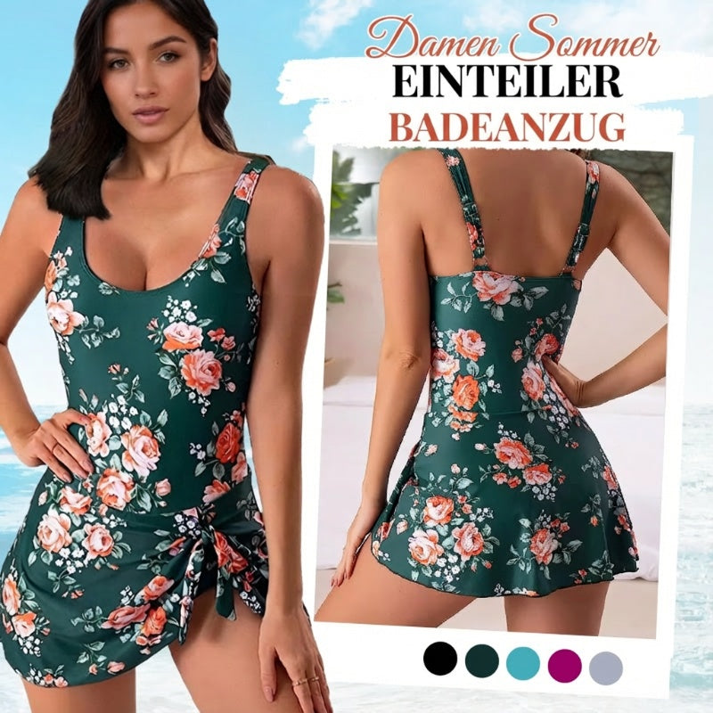 Amalie elegant formende badedragt med sommerprint