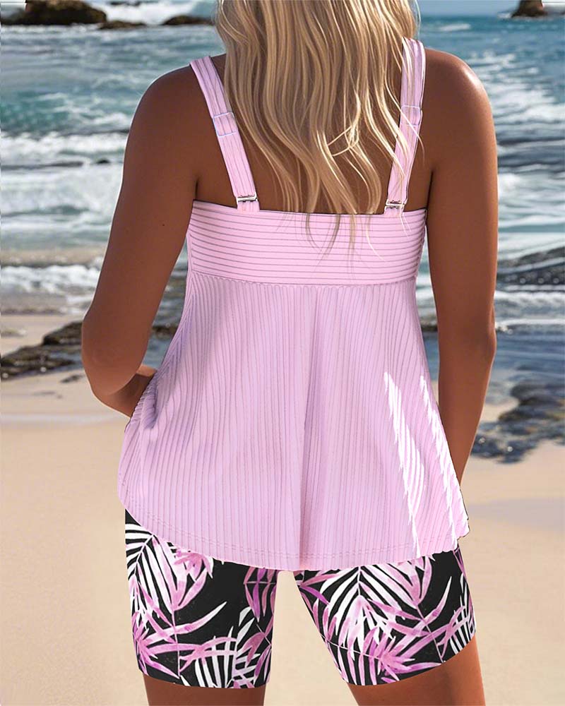 Luna – Farverigt tankini-sæt