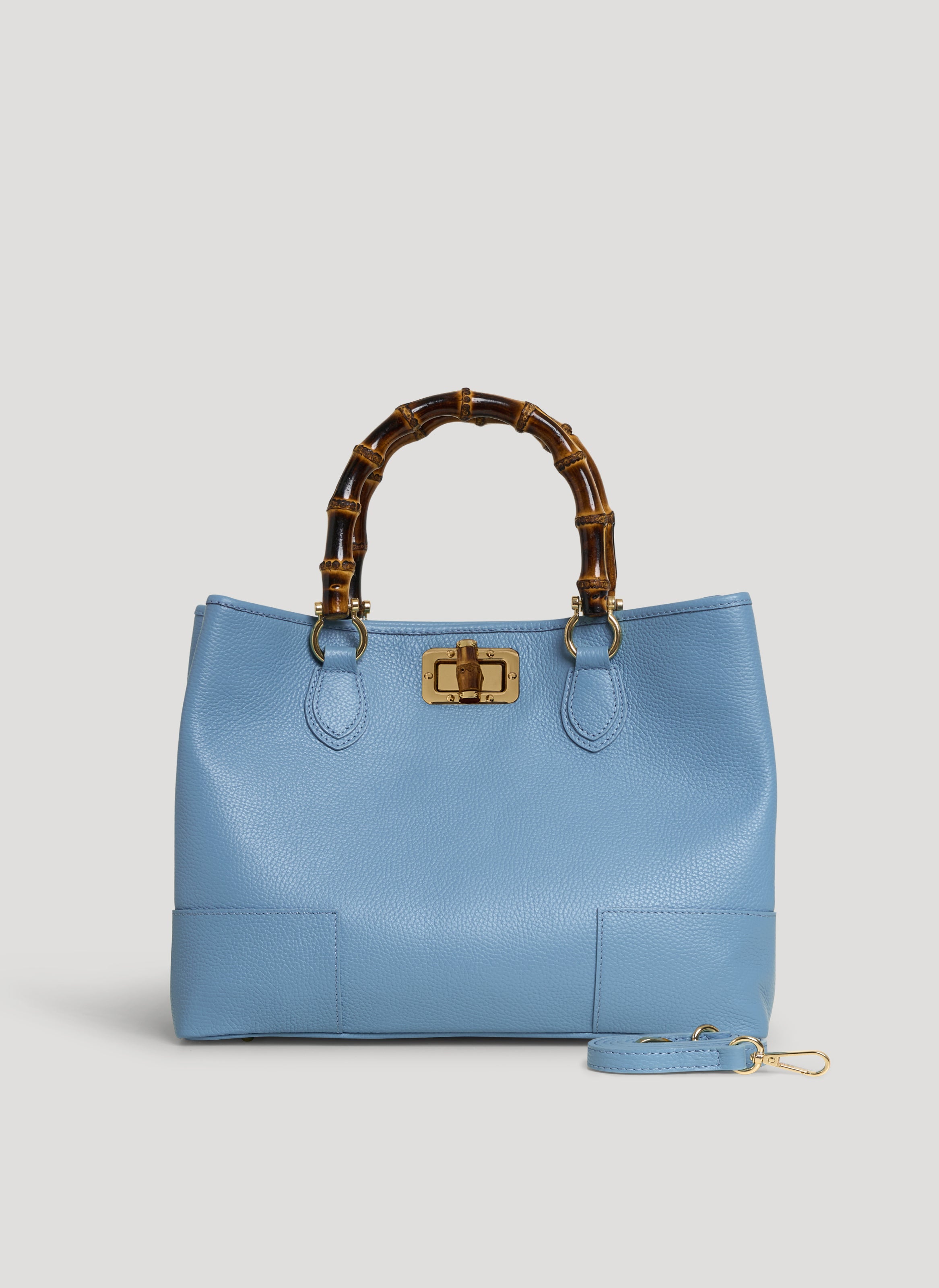 Bamboo Babe-taske i Dollaro-kalveskind – denim