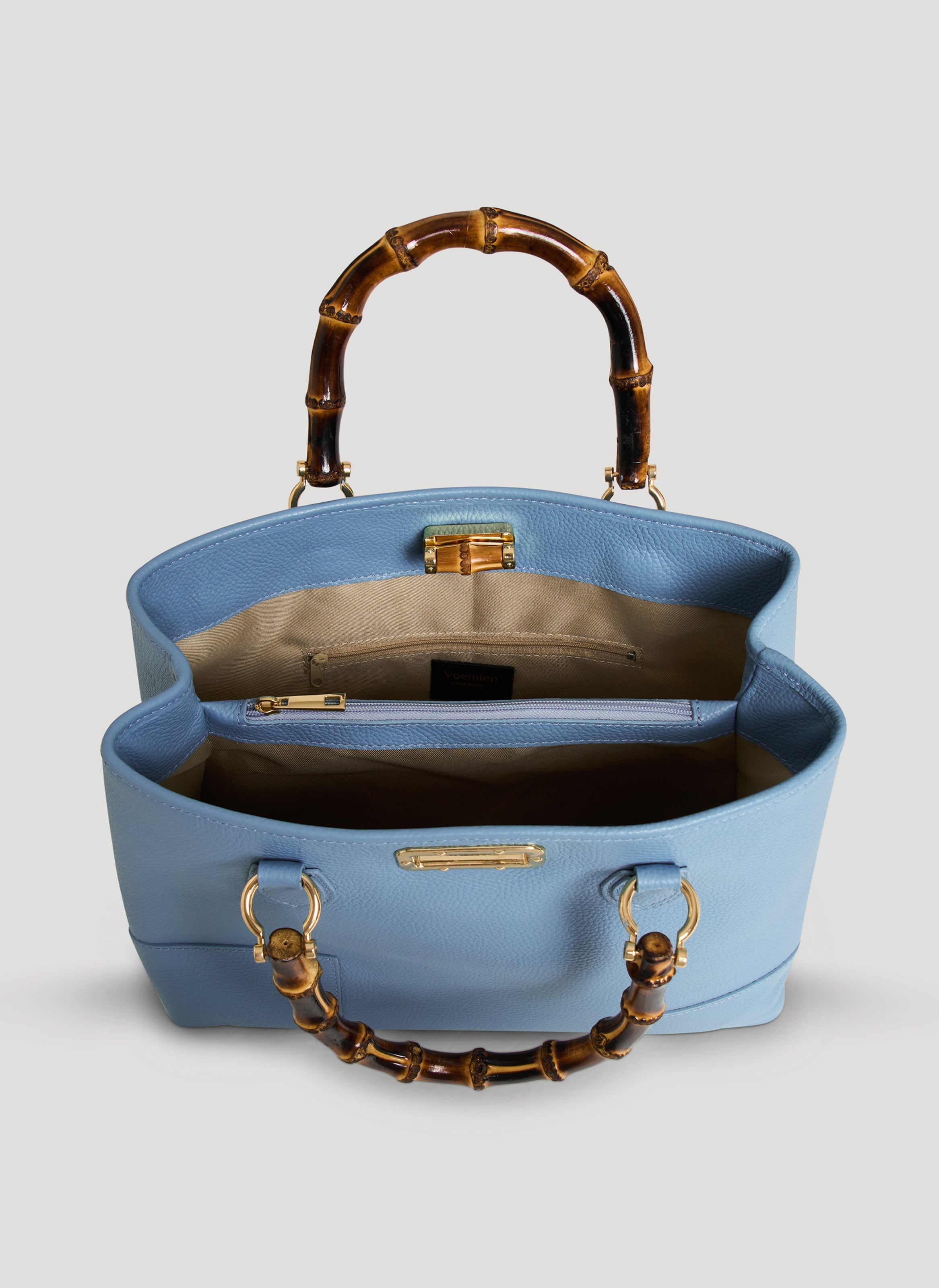 Bamboo Babe-taske i Dollaro-kalveskind – denim