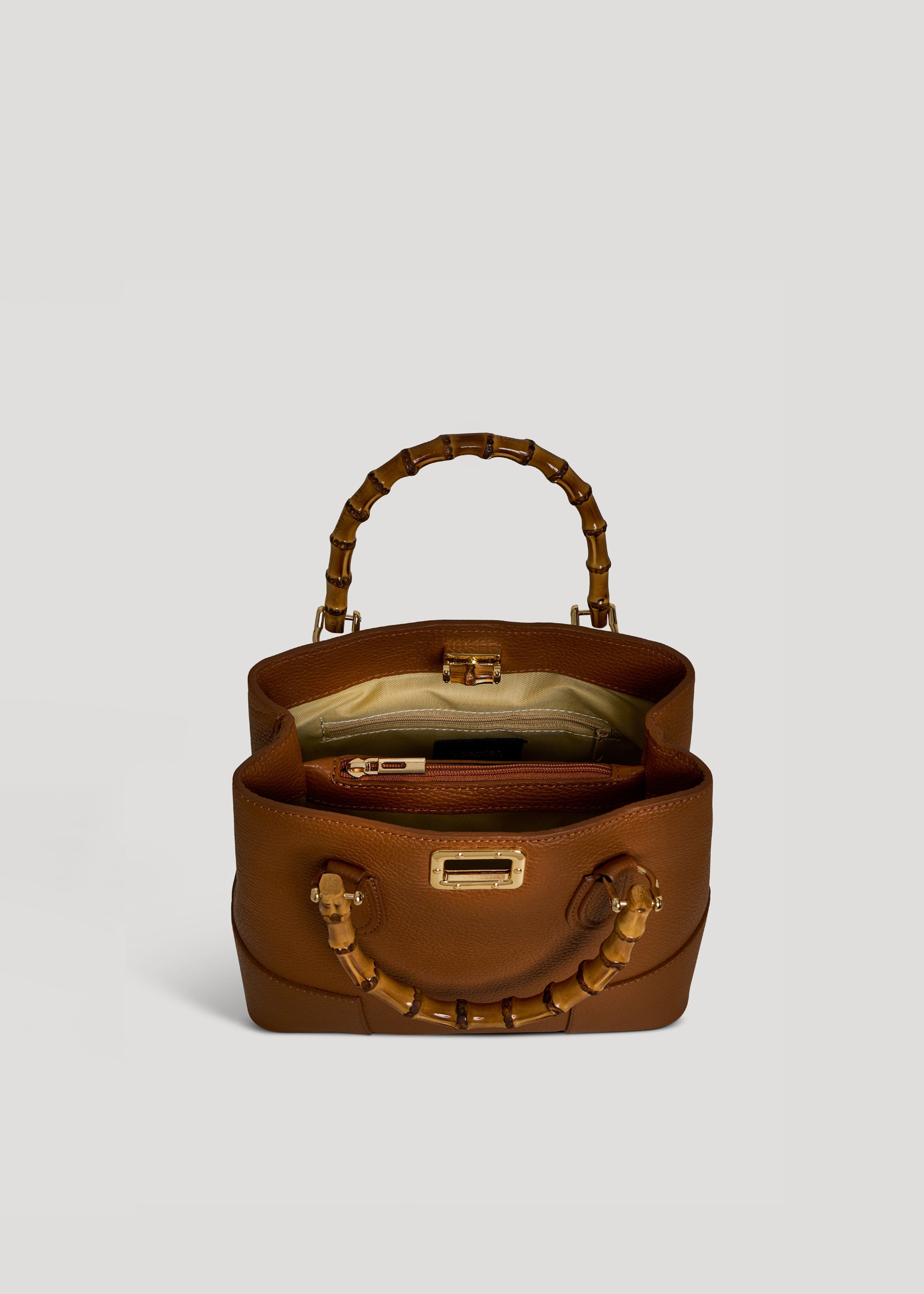Bamboo Babe Media-taske i Dollaro-kalveskind – cognac