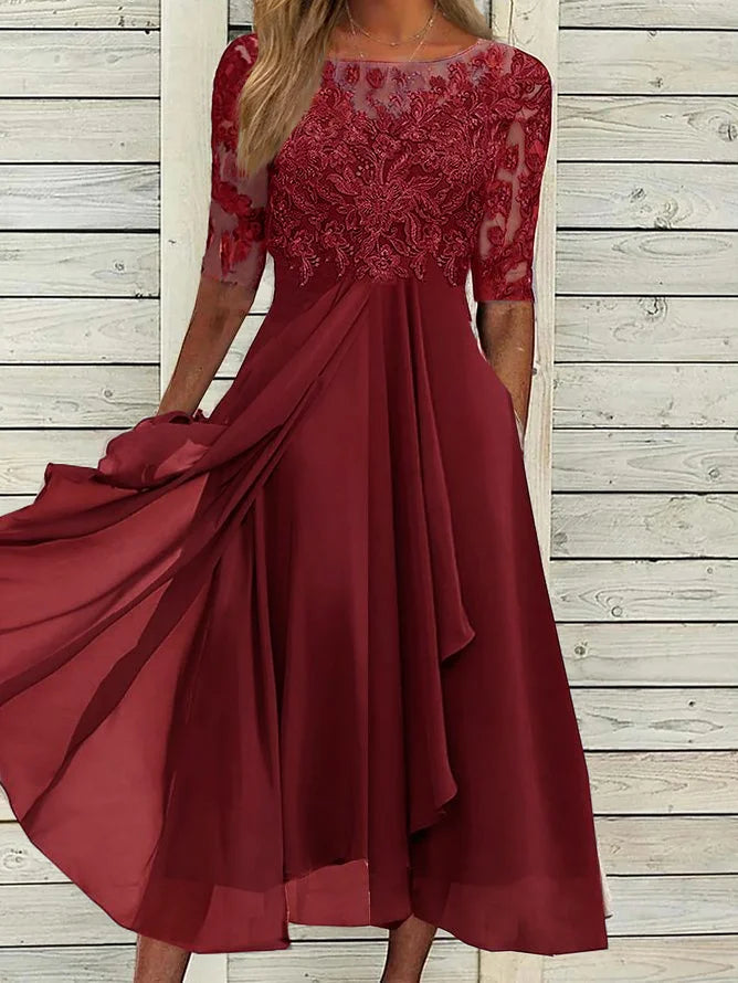 Puck™ - Elegant midi-kjole i blonder