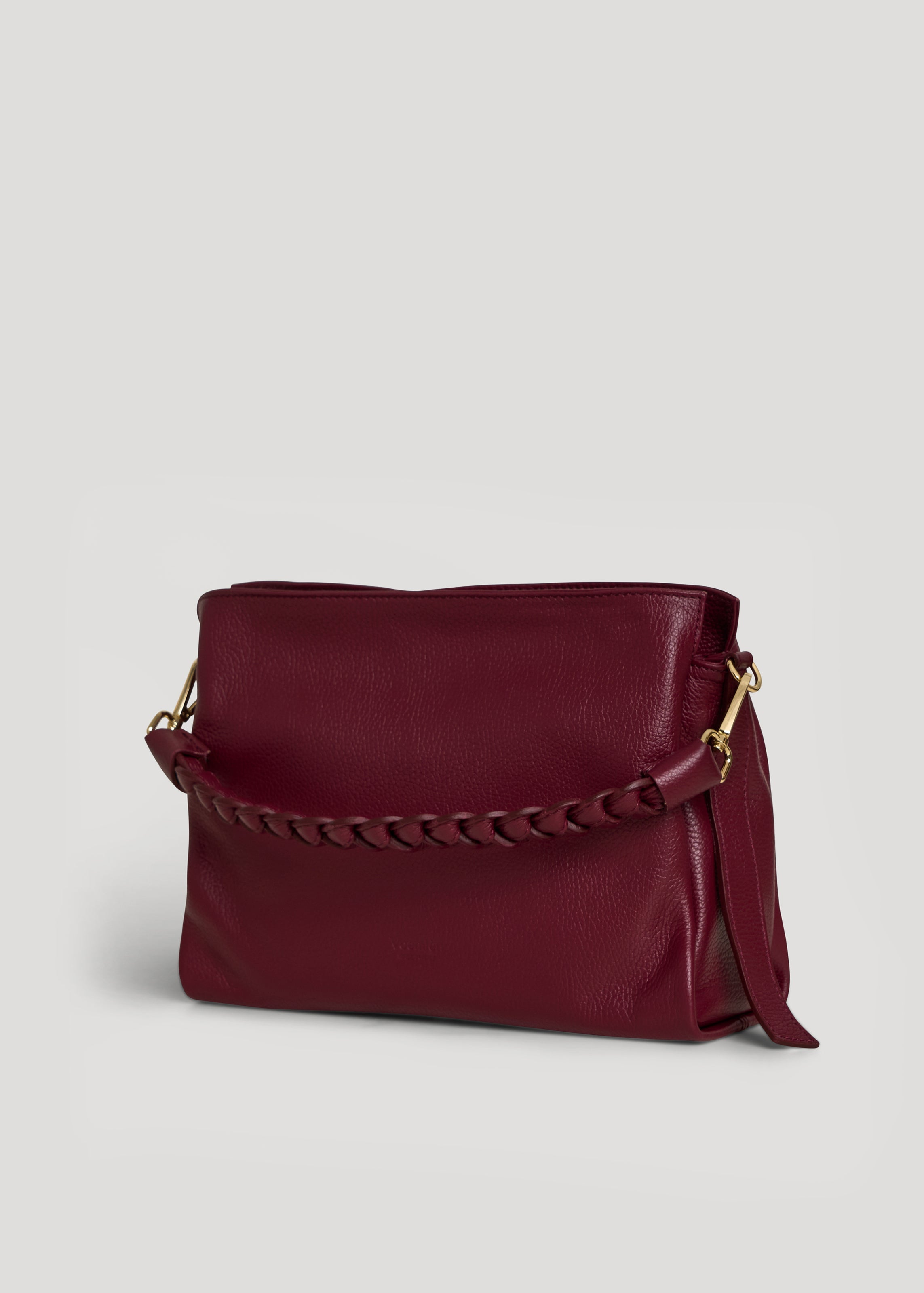 Braid-taske i Dollaro-kalveskind – bordeaux