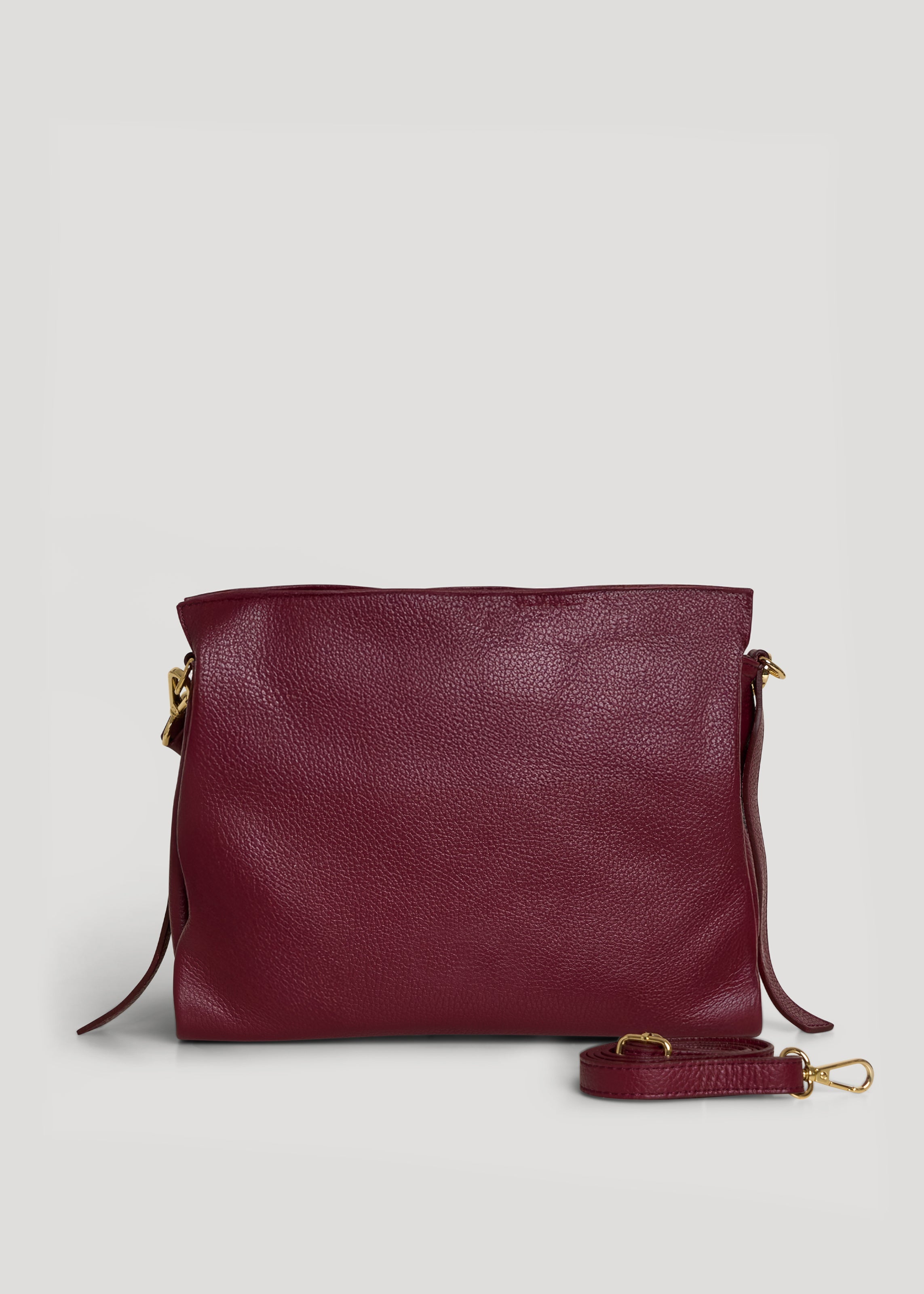Braid-taske i Dollaro-kalveskind – bordeaux