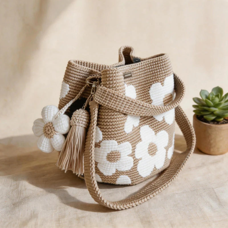 Fiorella | Hæklet blomstertaske