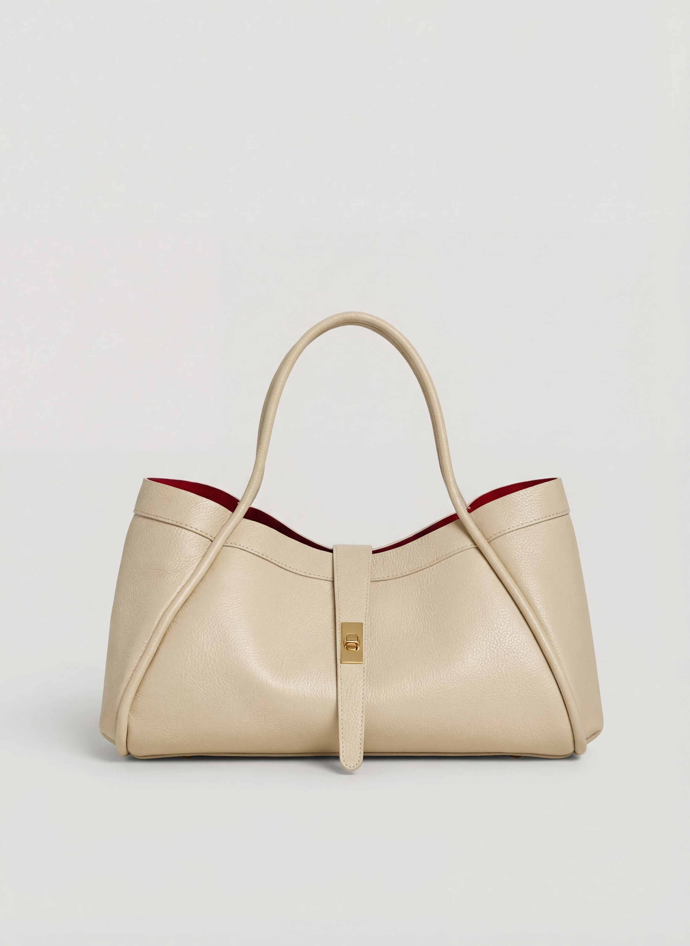 Mayfair-taske i Togo-kalveskind – beige