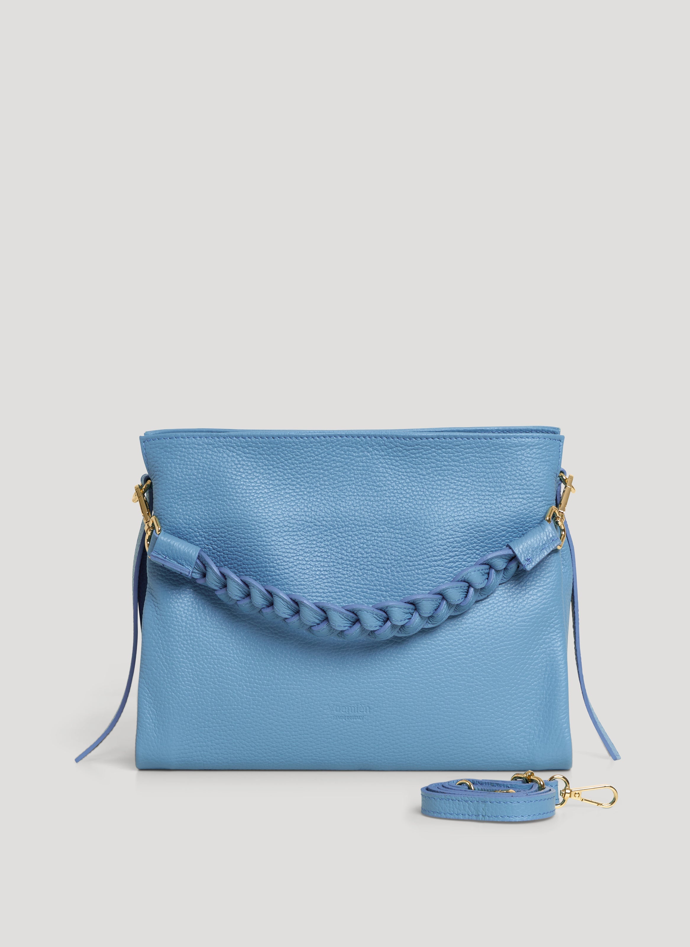 Braid-taske i Dollaro-kalveskind – denim