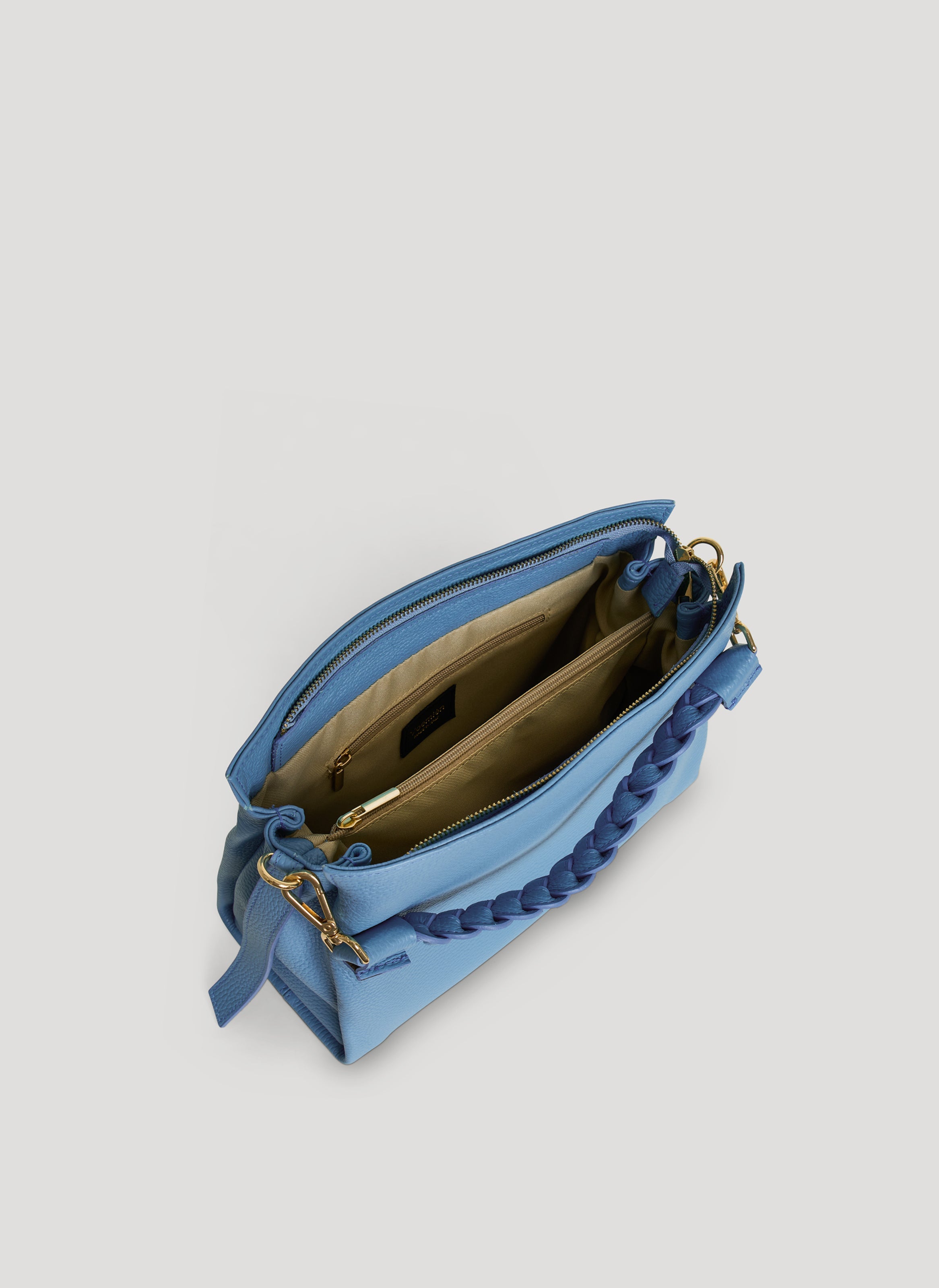 Braid-taske i Dollaro-kalveskind – denim