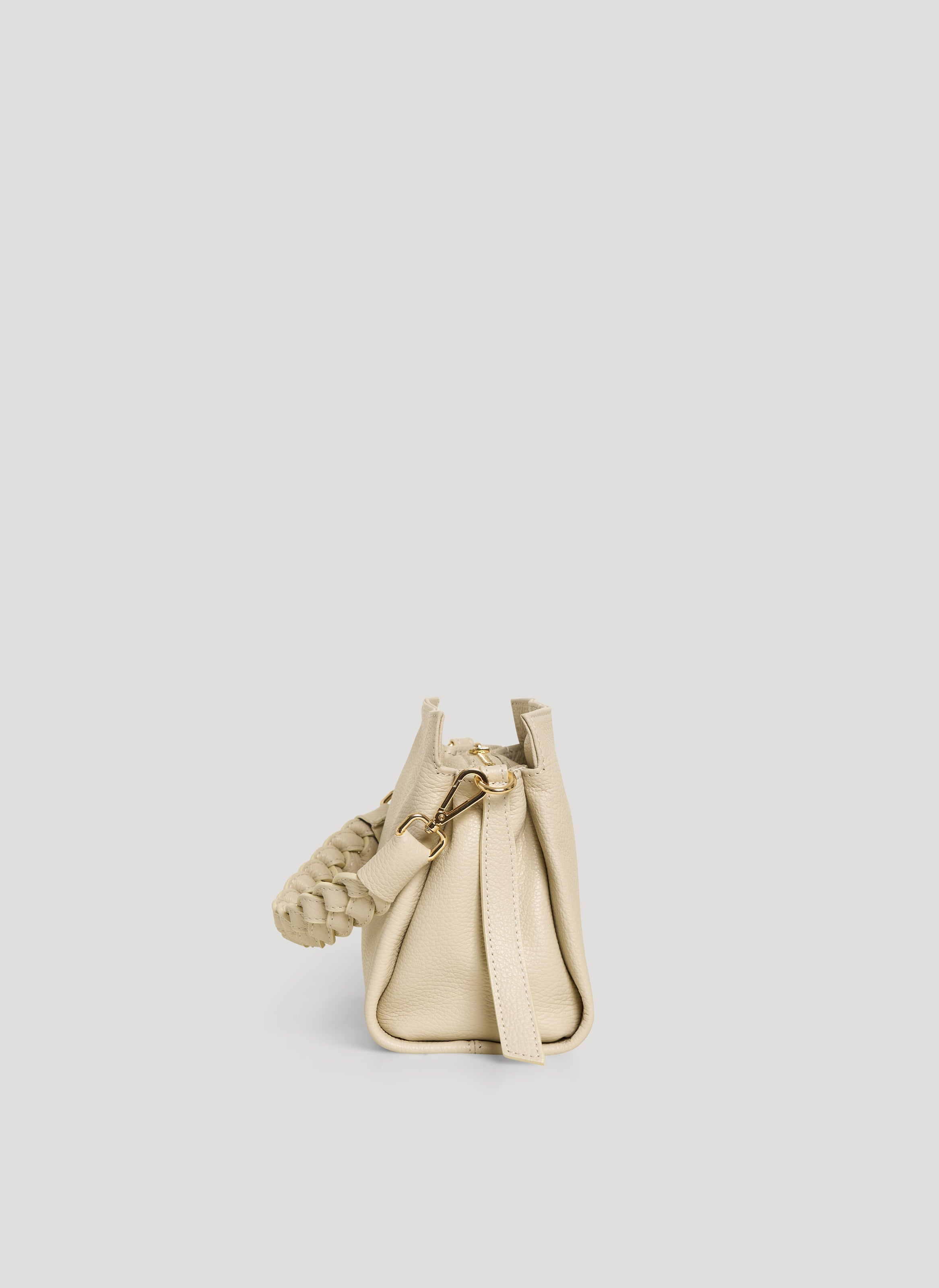 Braid Media-taske i Dollaro-kalveskind – beige