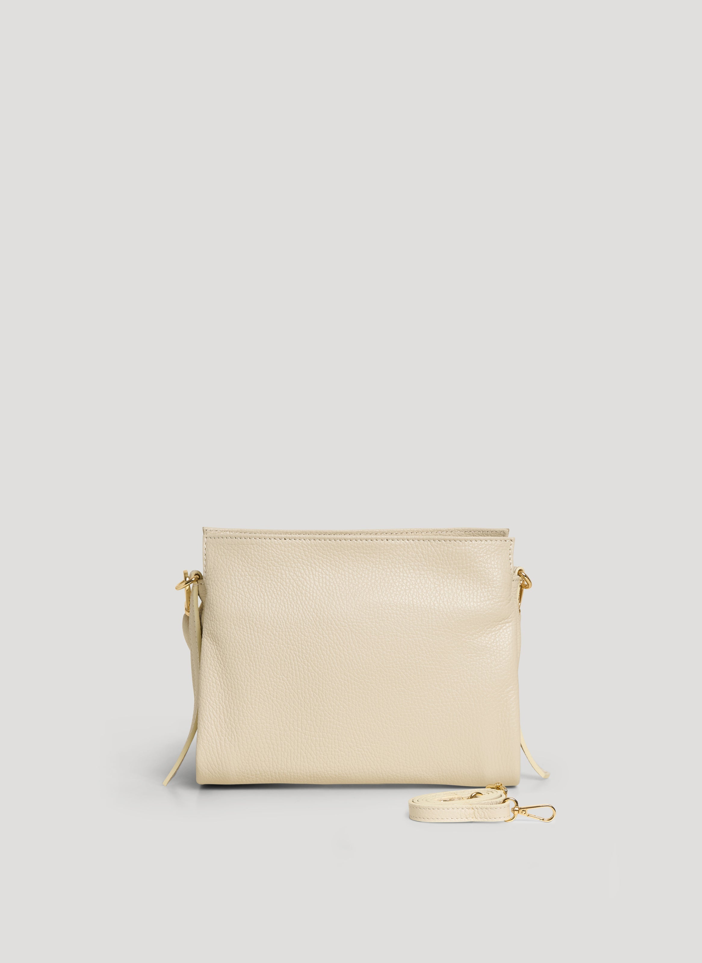 Braid Media-taske i Dollaro-kalveskind – beige