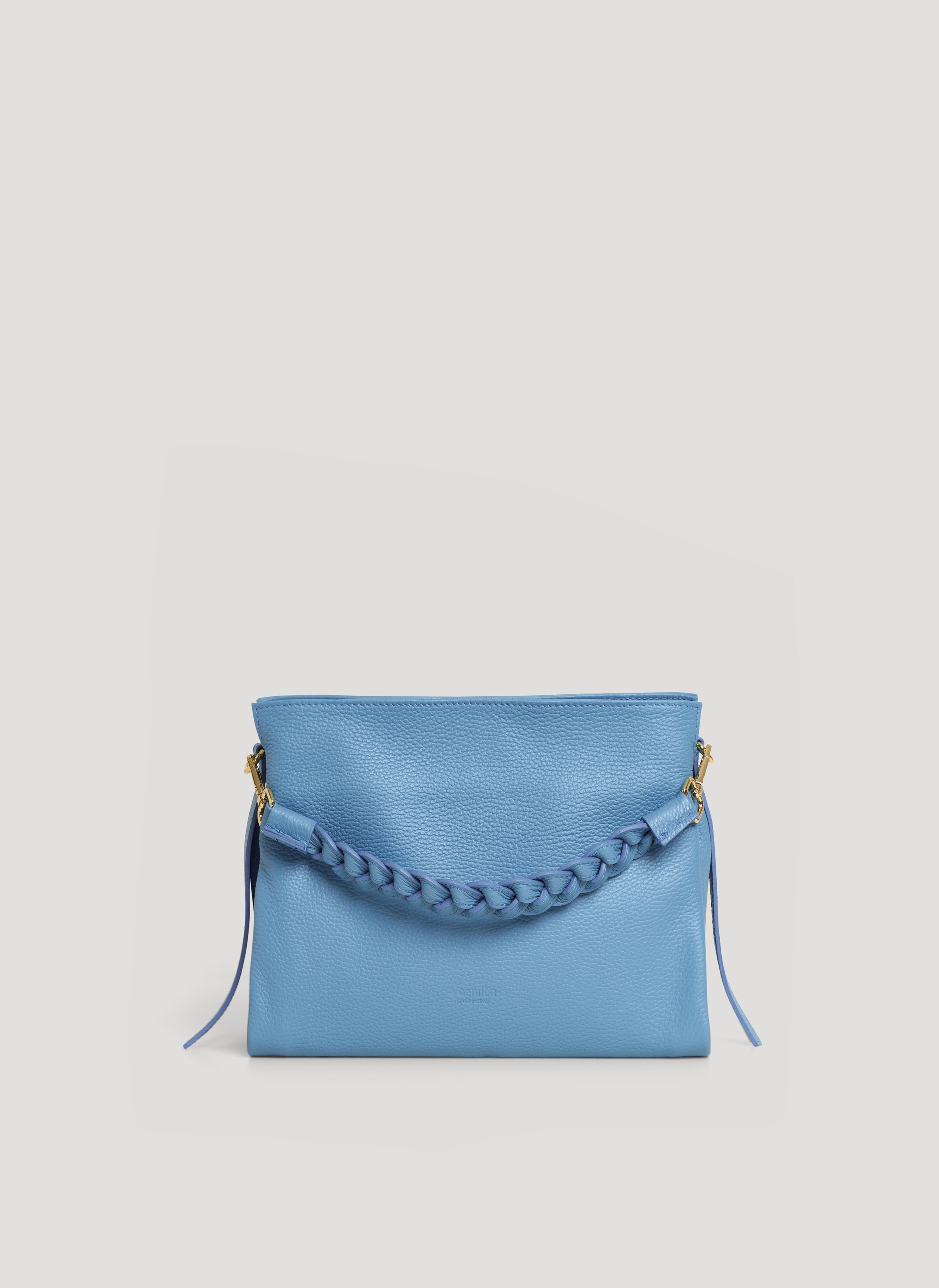 Braid Media-taske i Dollaro-kalveskind – denim