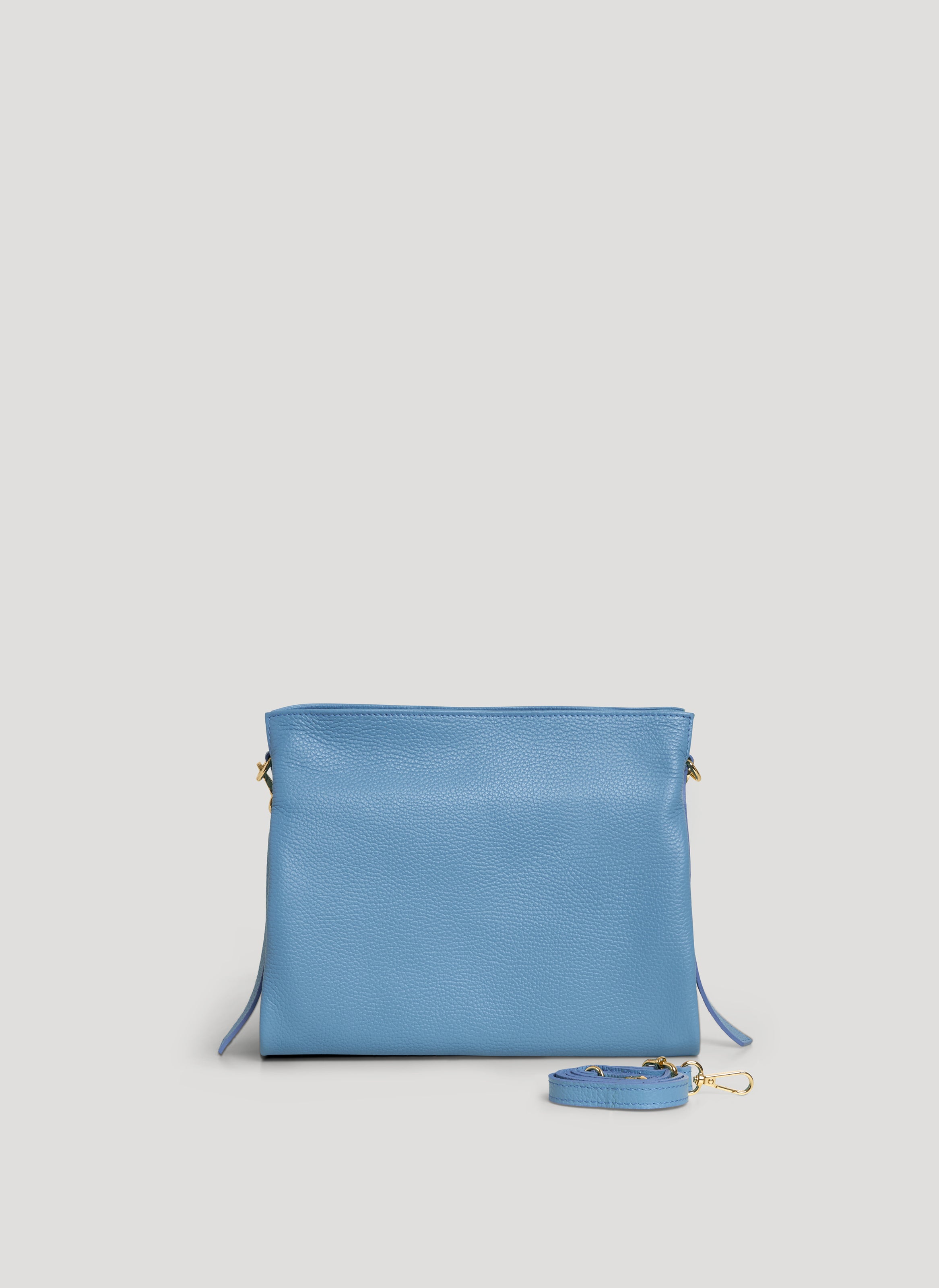 Braid Media-taske i Dollaro-kalveskind – denim