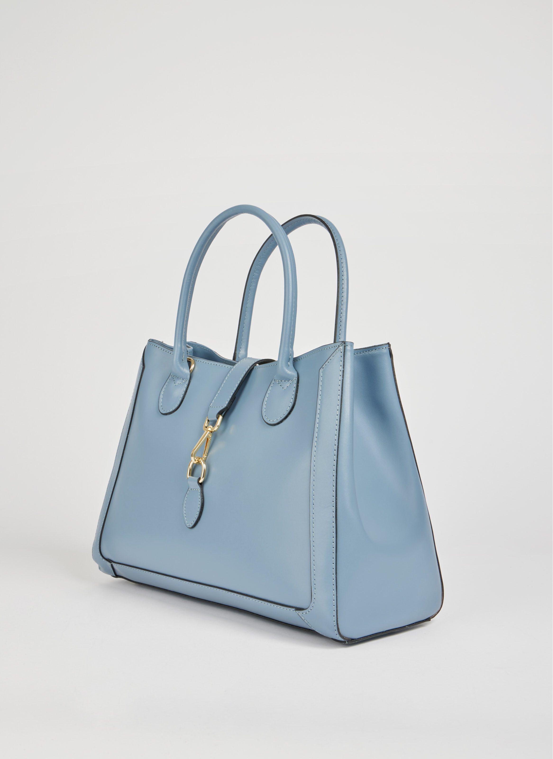 Chloe-taske i poleret læder – denim