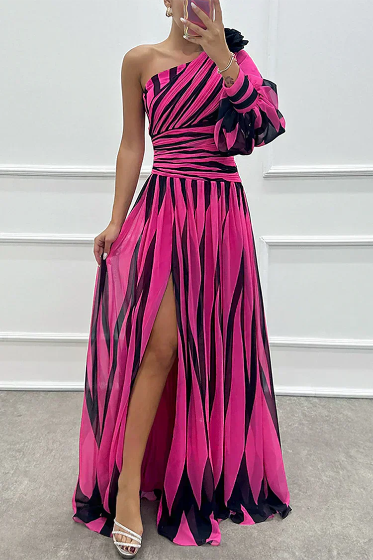 Fenna™ - Elegant lang one-shoulder kjole
