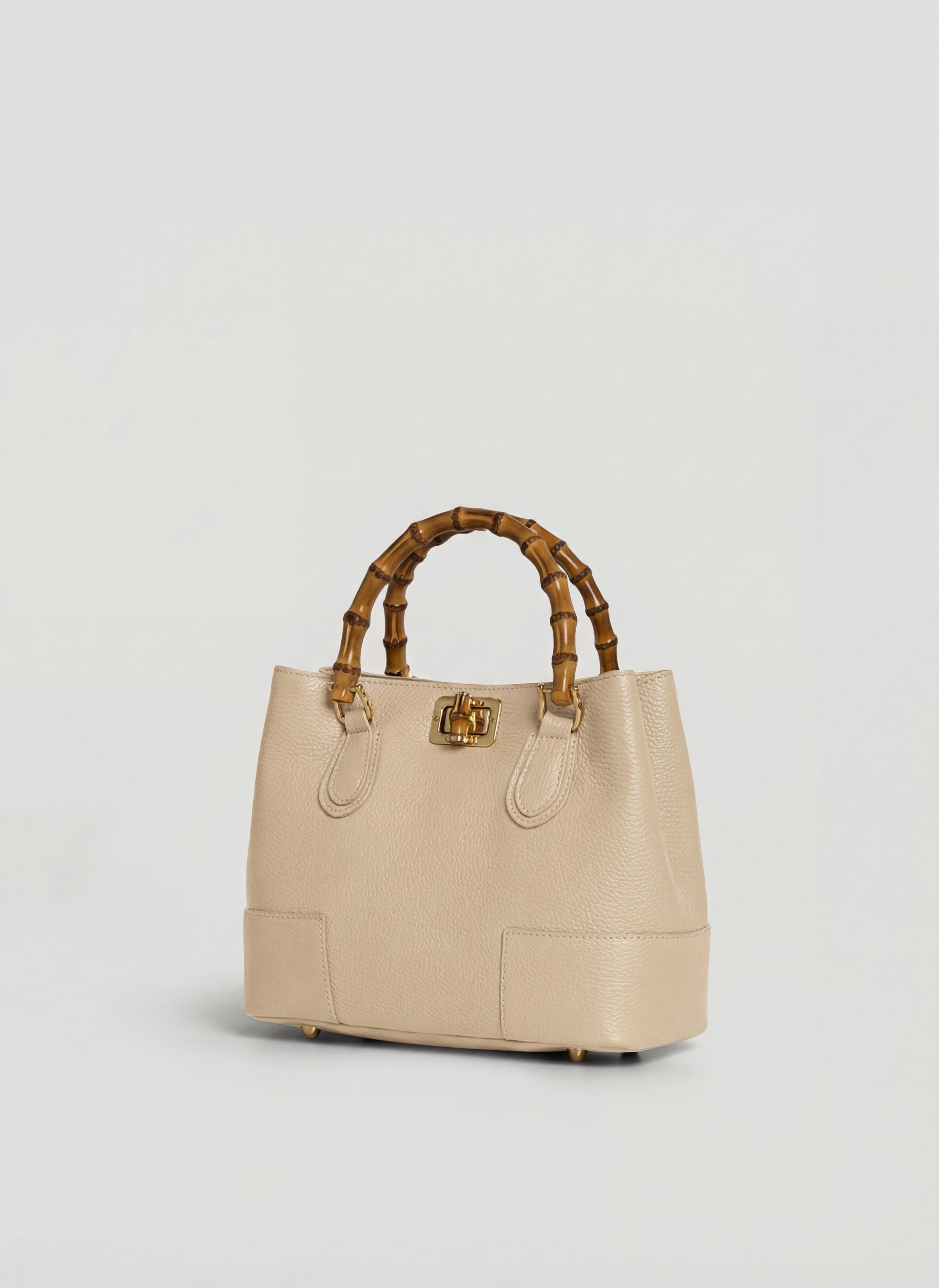 Bamboo Babe Media-taske i Dollaro-kalveskind – beige