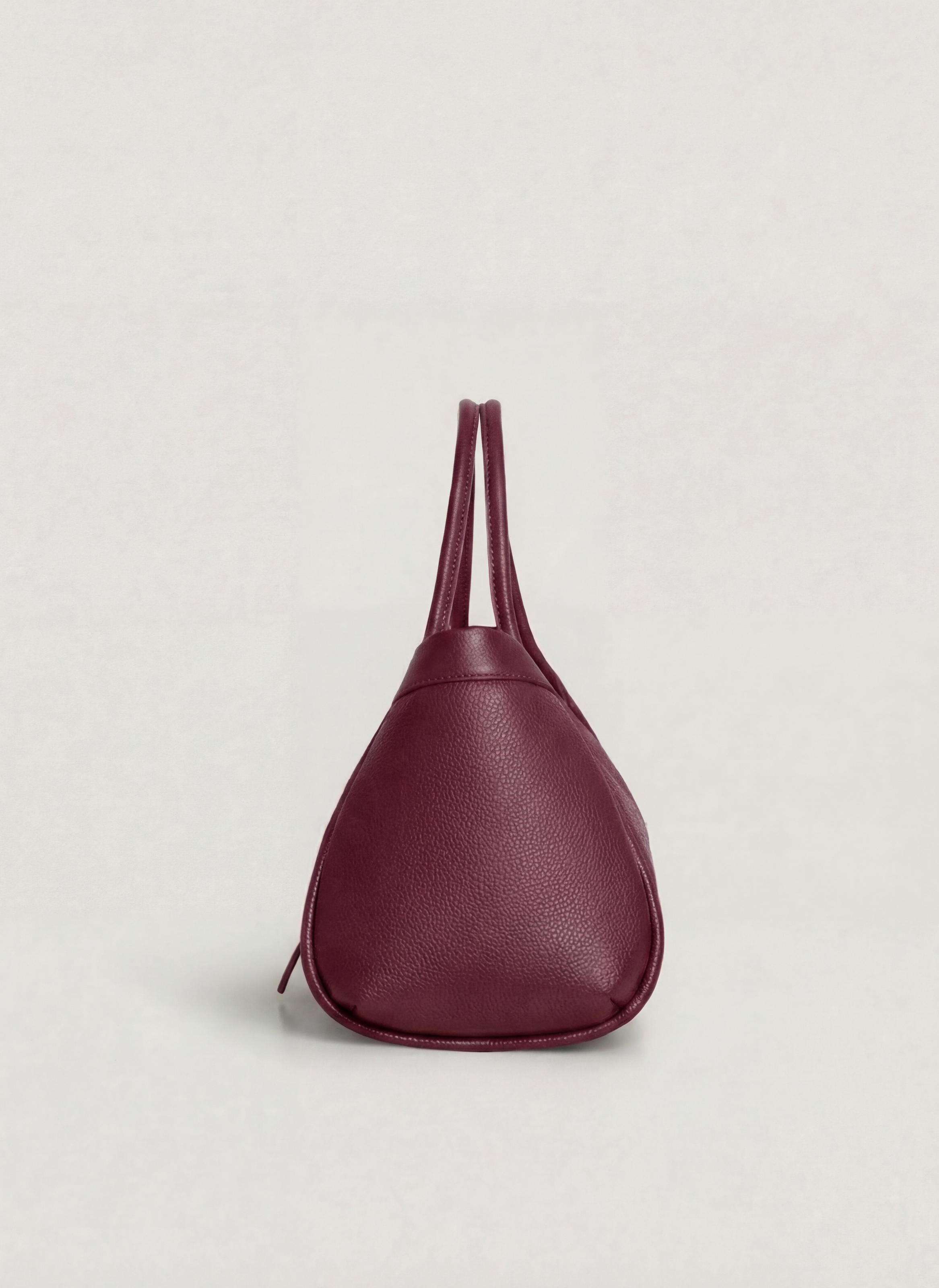 Mayfair Media-taske i Togo-kalveskind – bordeaux