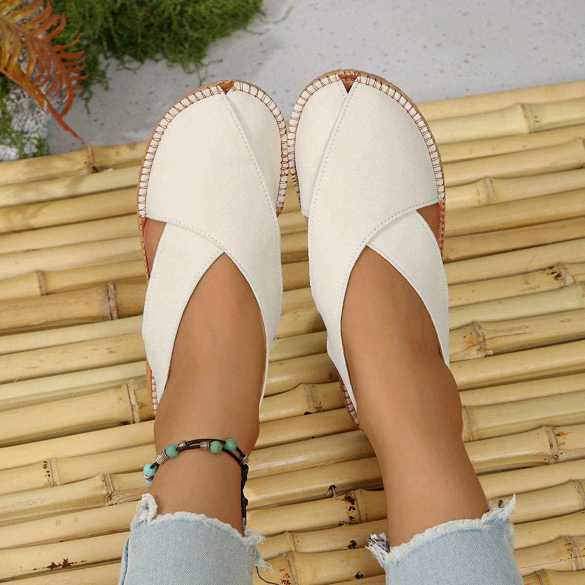 Komfortable damesandaler med lukket tå – lette slip-on sommersko