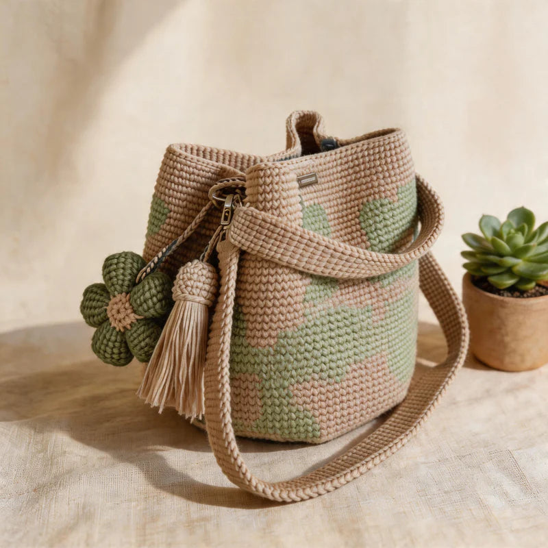 Fiorella | Hæklet blomstertaske
