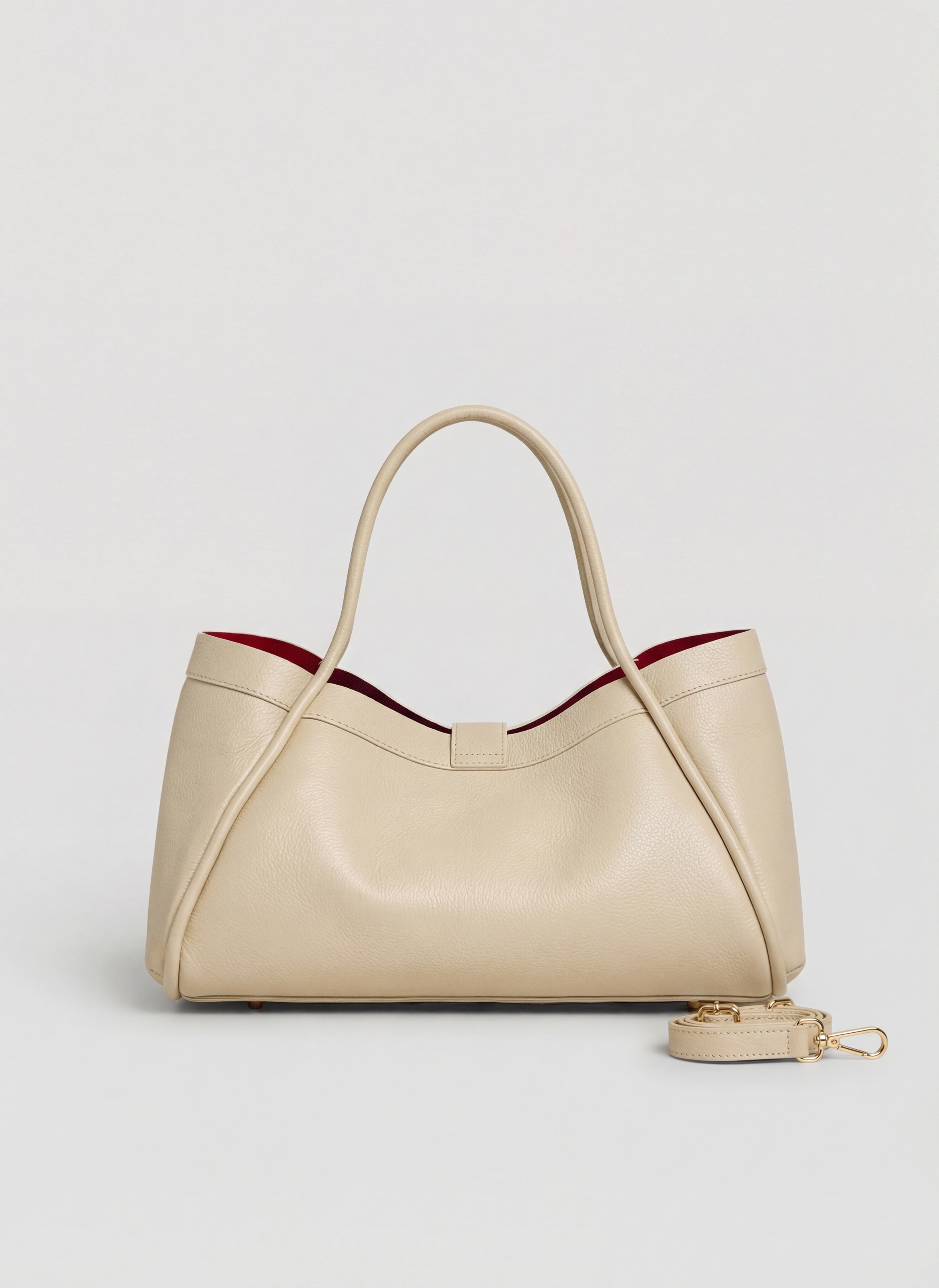 Mayfair-taske i Togo-kalveskind – beige