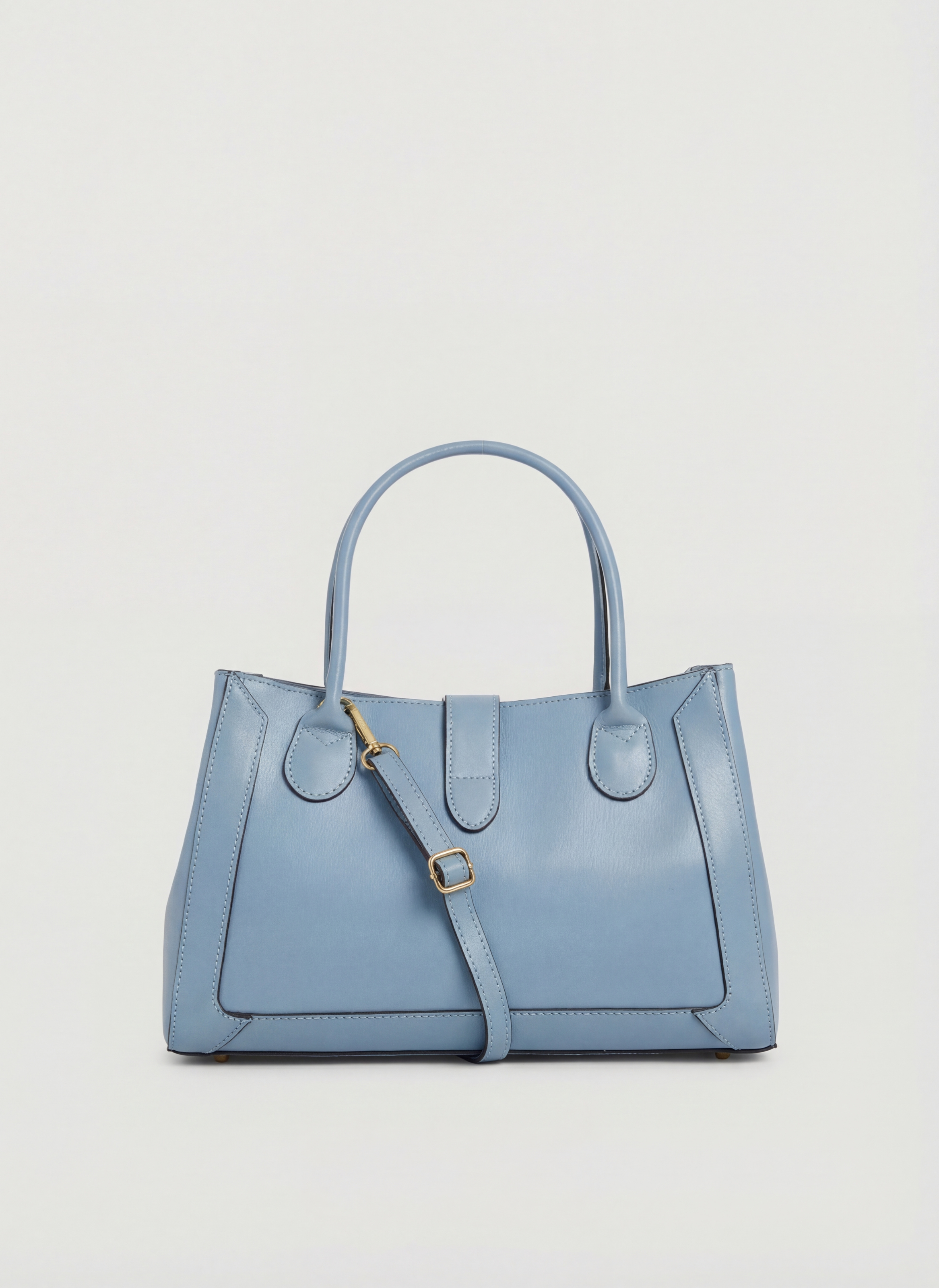 Chloe Media-taske i poleret læder – denim