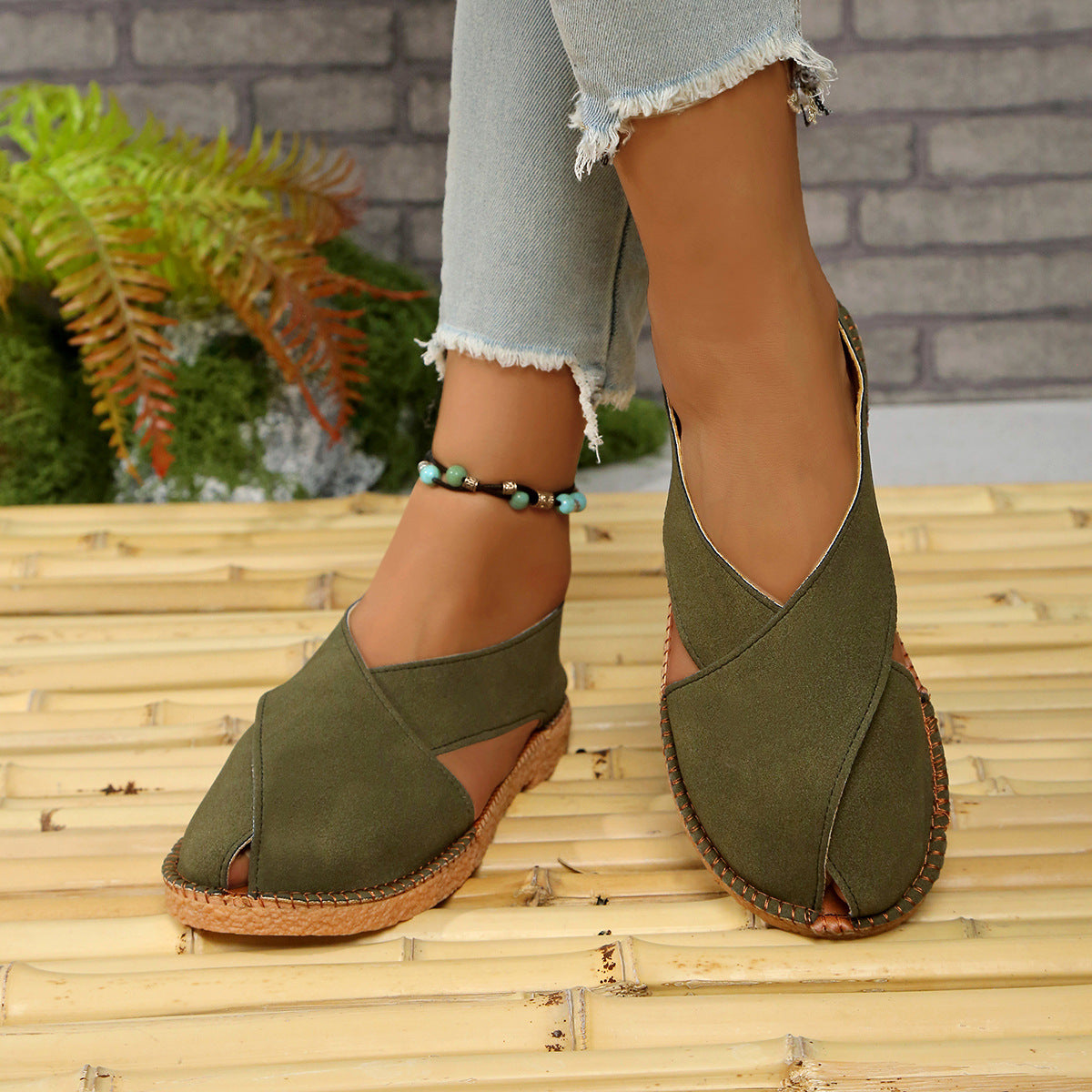Komfortable damesandaler med lukket tå – lette slip-on sommersko