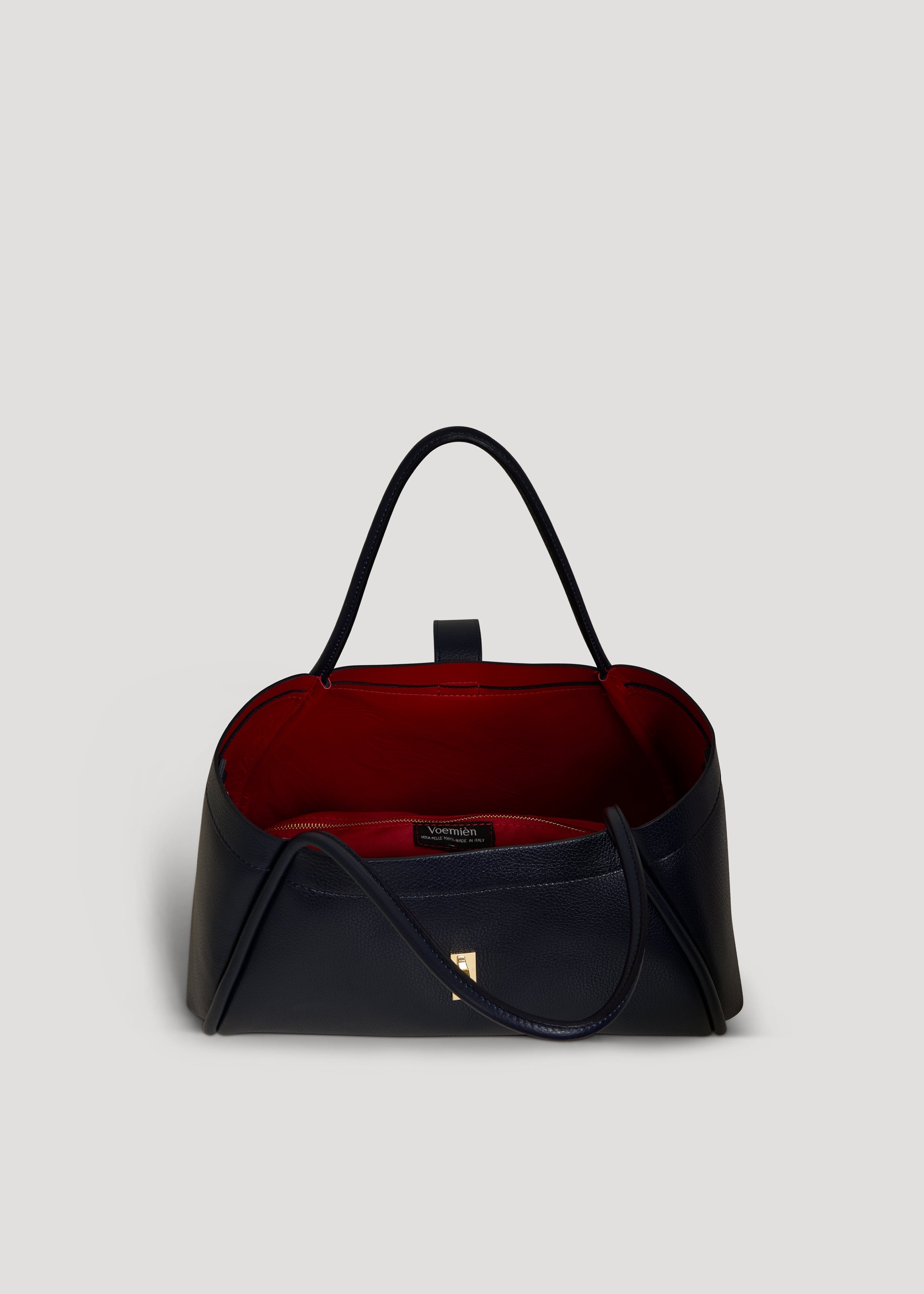 Mayfair-taske i Togo-kalveskind – navyblå