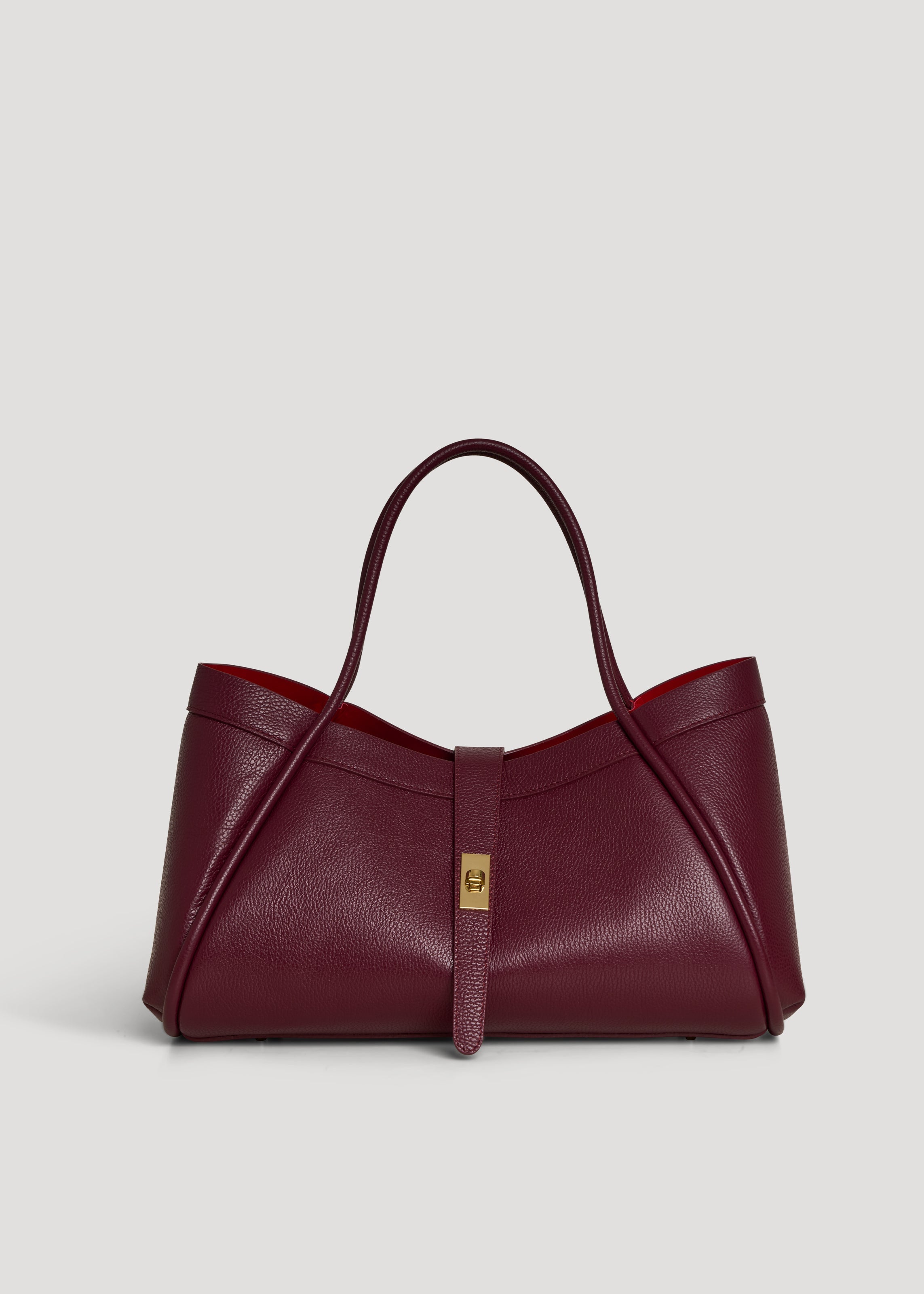 Mayfair-taske i Togo-kalveskind – bordeaux