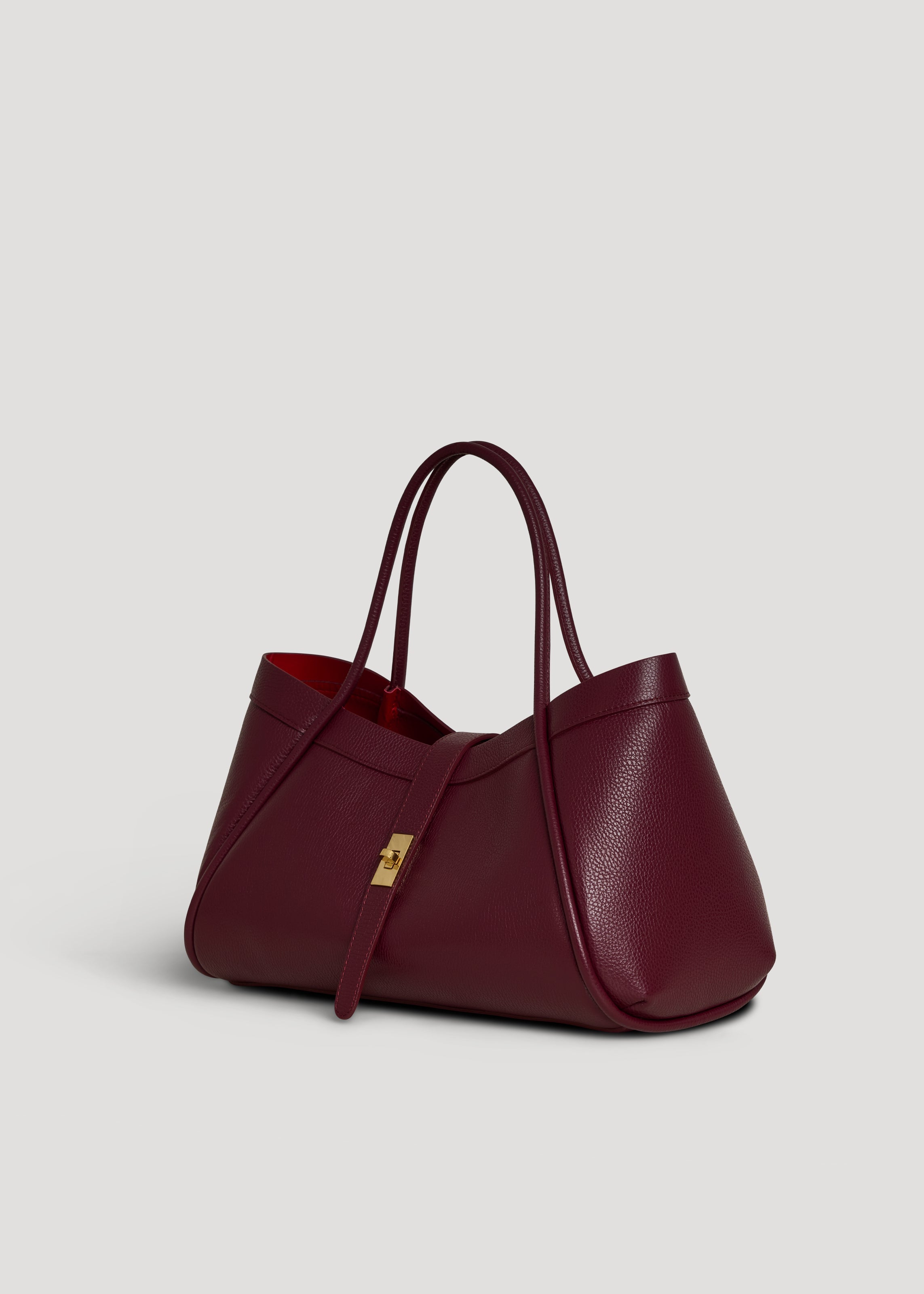 Mayfair-taske i Togo-kalveskind – bordeaux