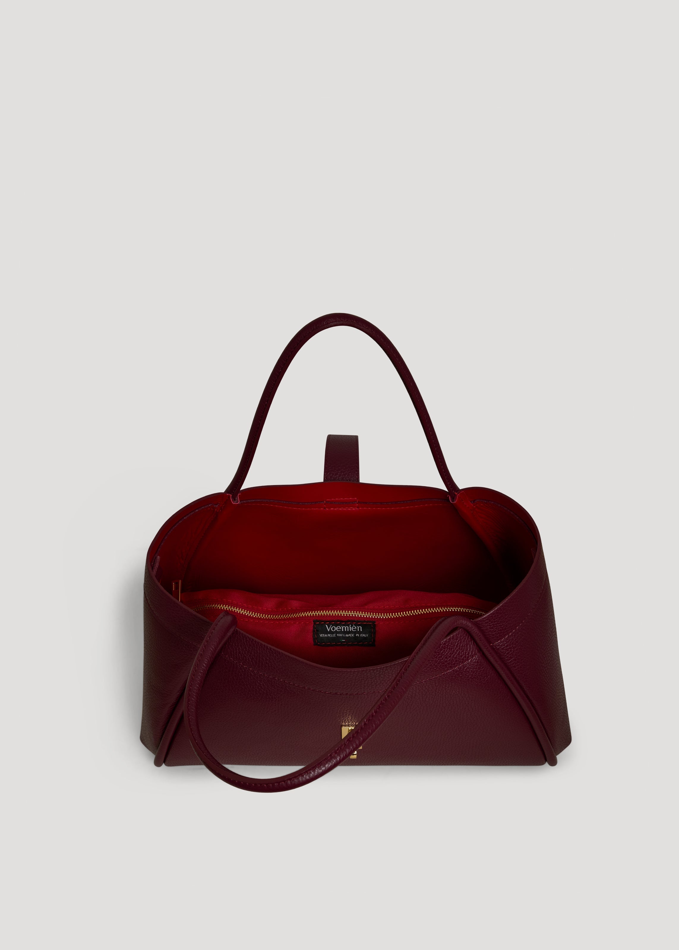 Mayfair-taske i Togo-kalveskind – bordeaux