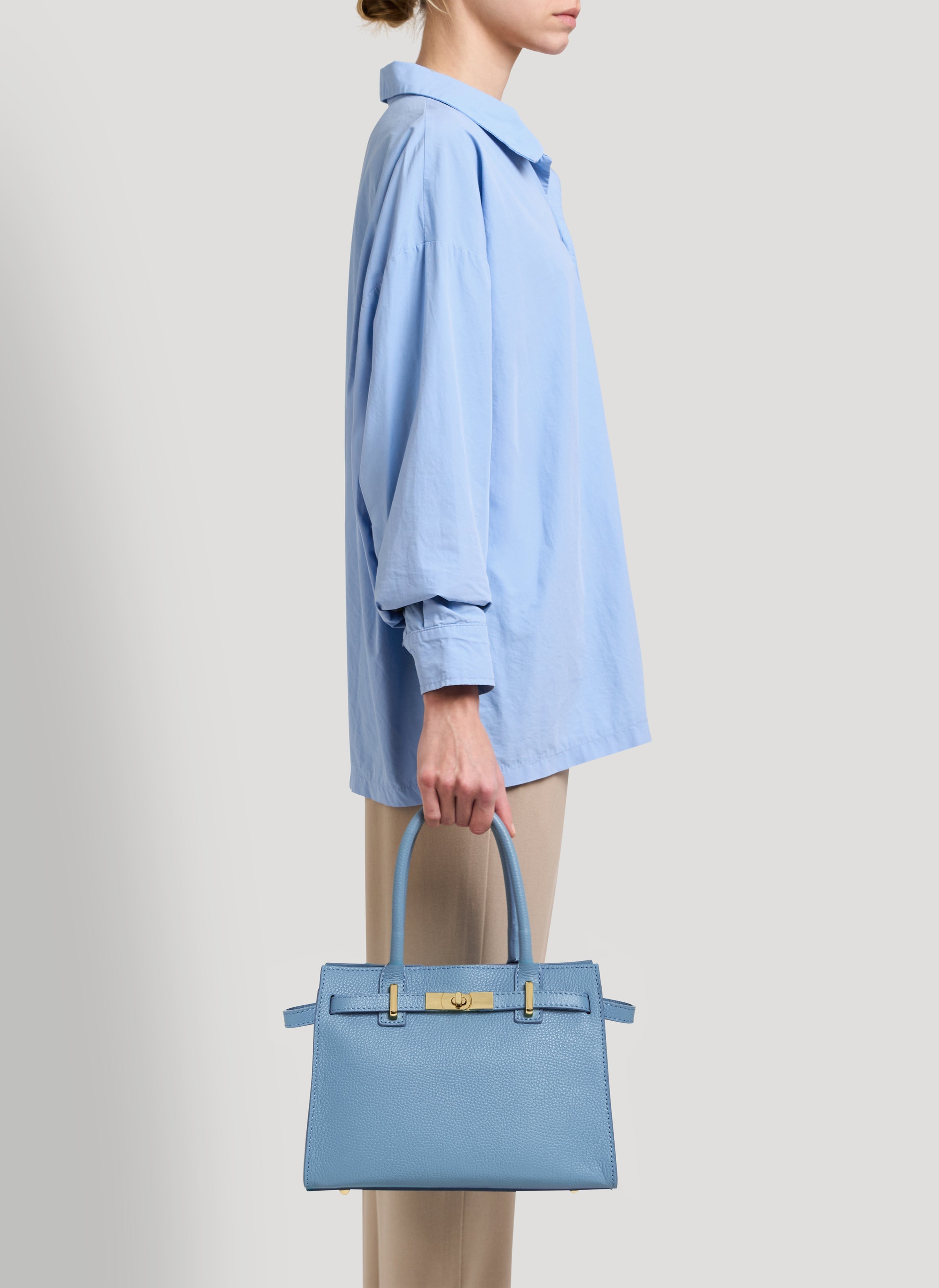 Grace-taske i Togo-kalveskind – denim