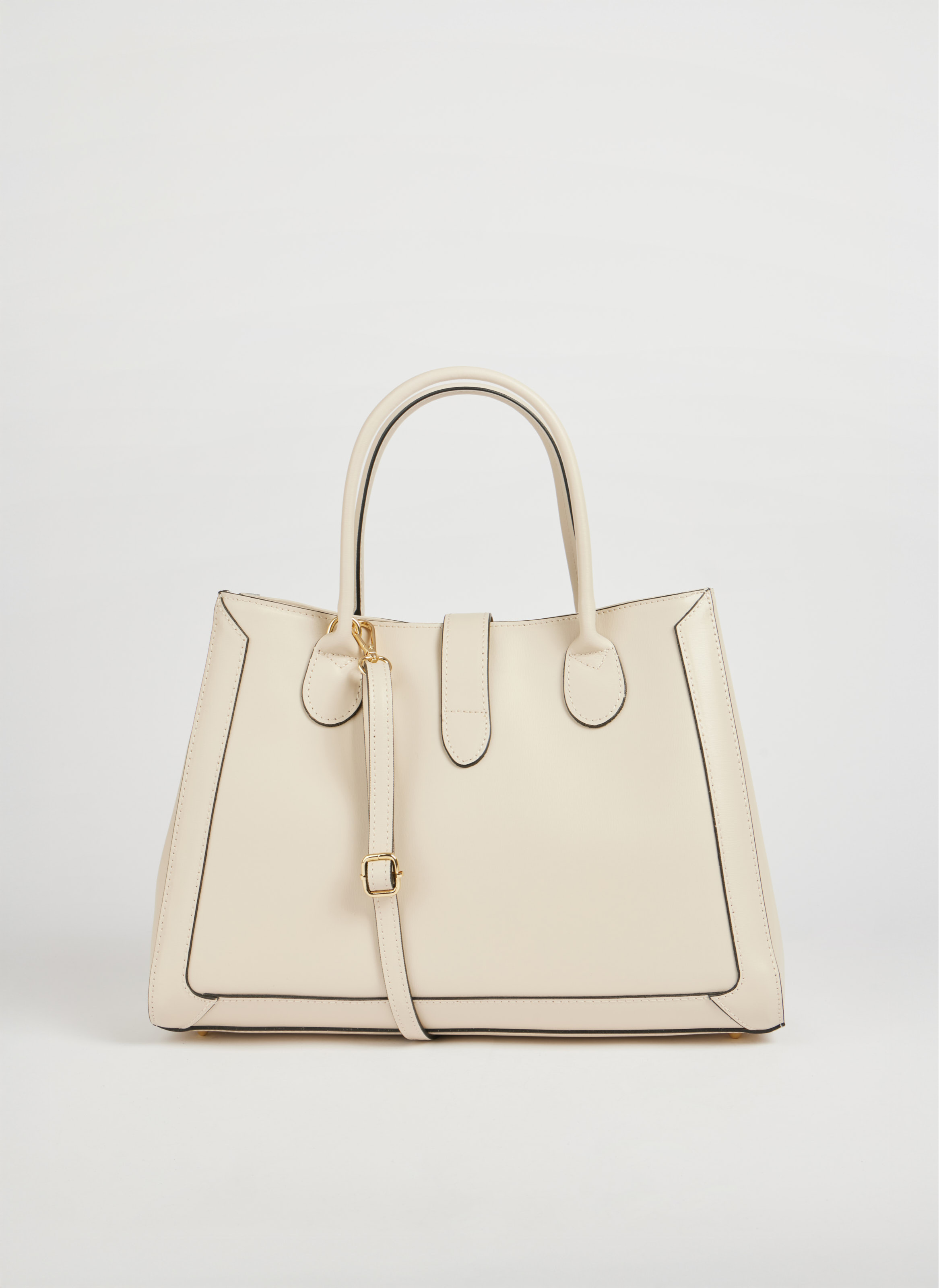 Chloe-taske i poleret læder – beige