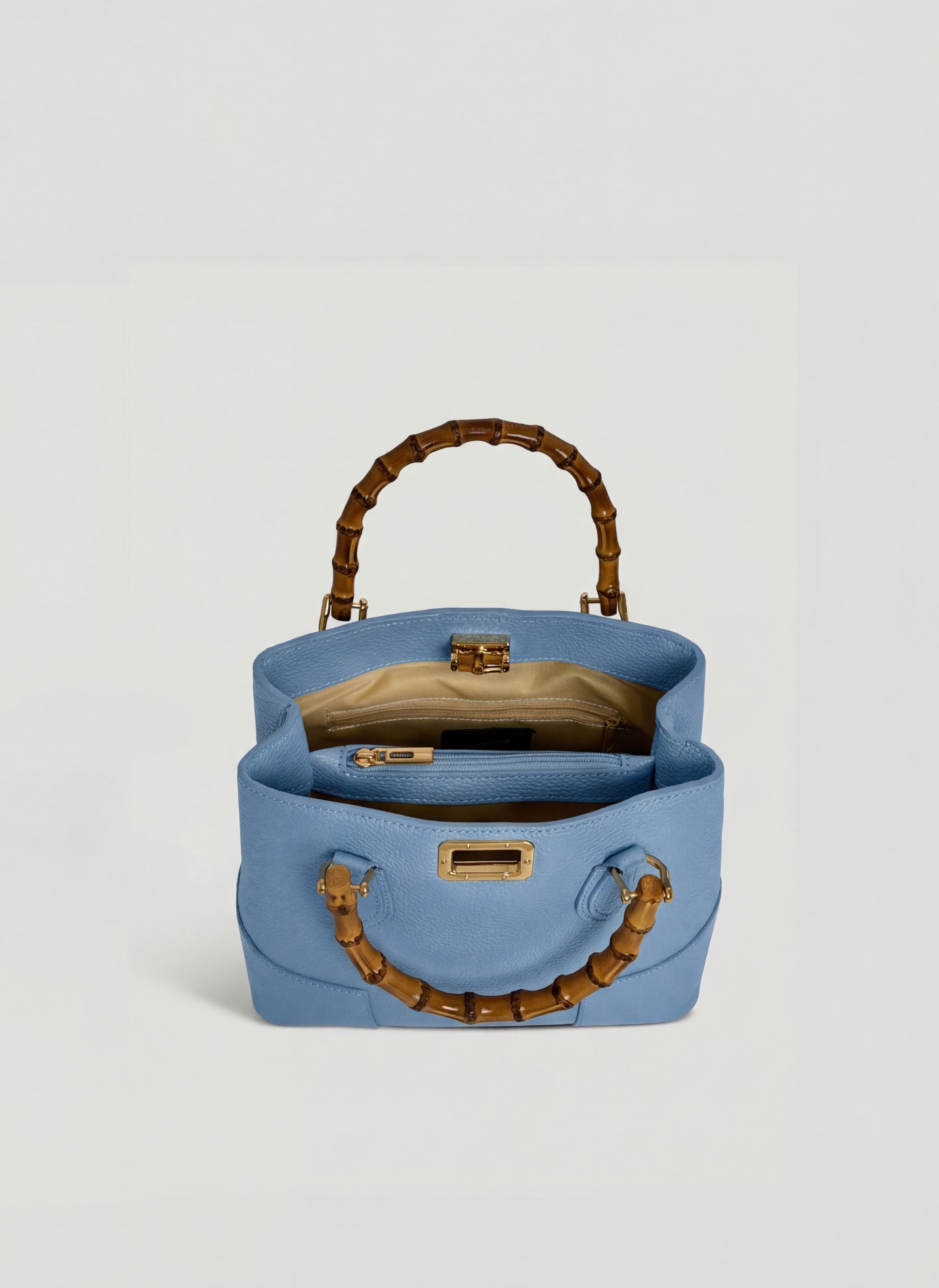 Bamboo Babe Media-taske i Dollaro-kalveskind – denim