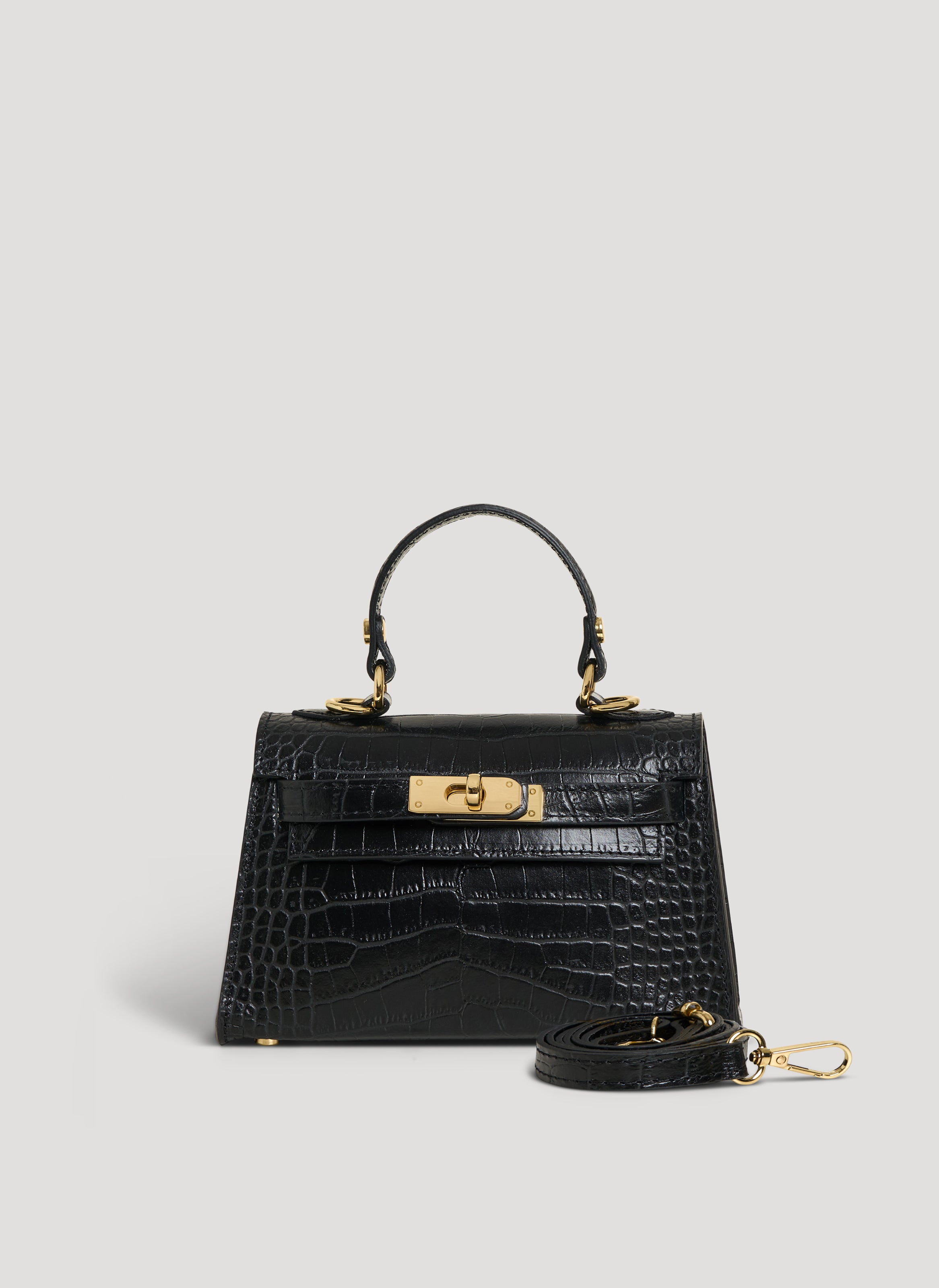 Victoria Limited Edition-taske i Coco-præget kalveskind – sort