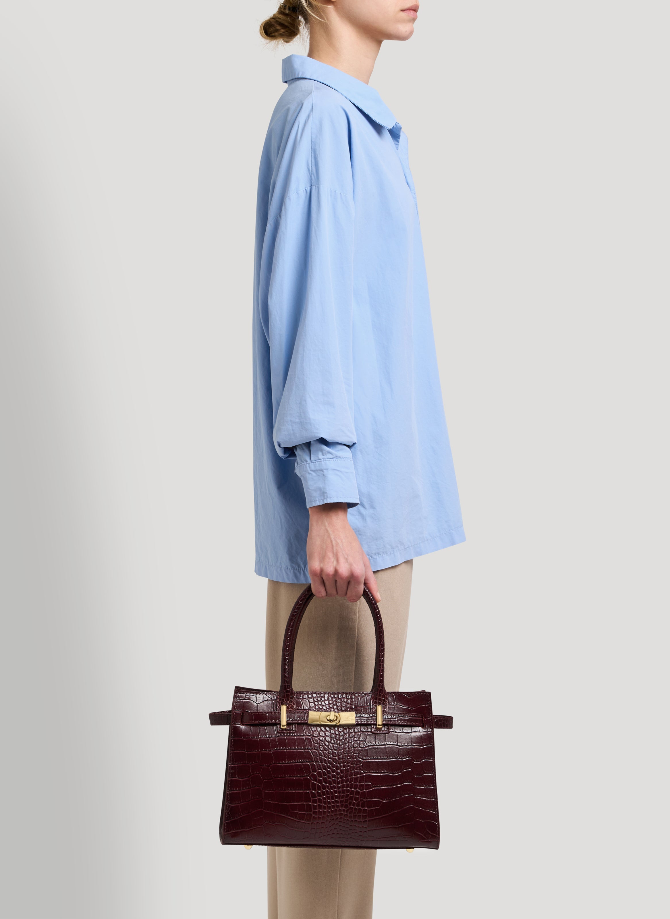 Grace Limited Edition-taske i Coco-præget kalveskind – bordeaux